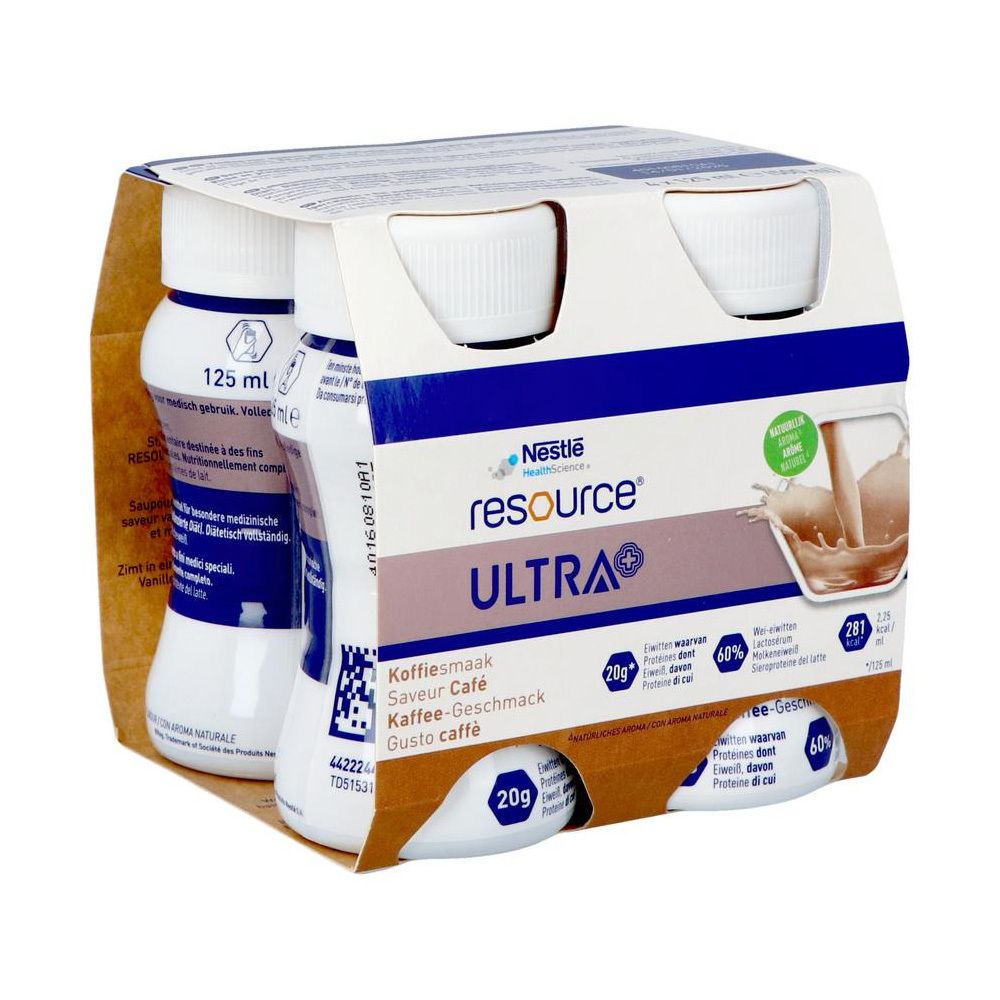 Resource Ultra+ Saveur Cafe 4x125ml 4x125 ml Fluide