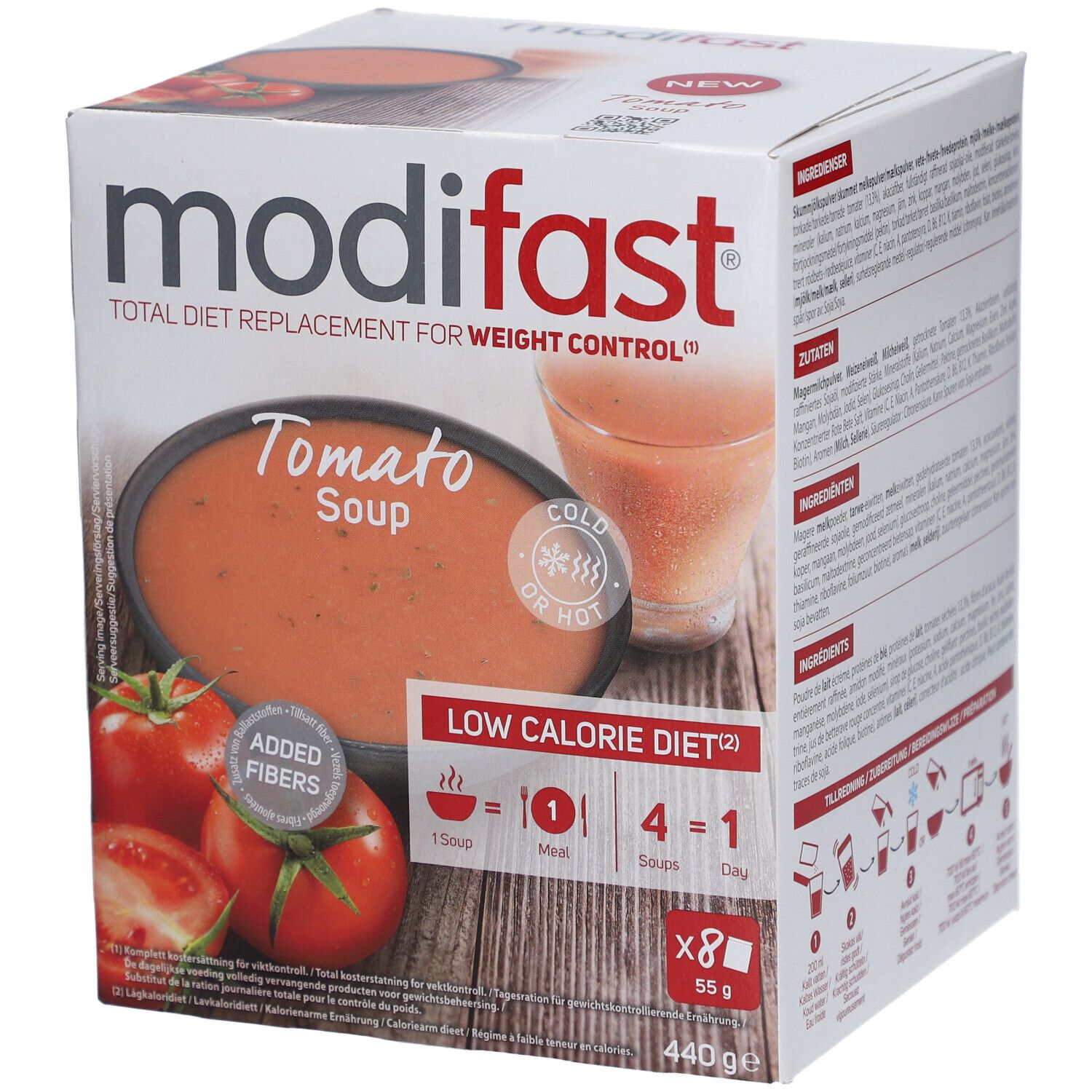 Modifast Intensive Substitut de repas Soupe aux Tomates Poudre 8x55 g