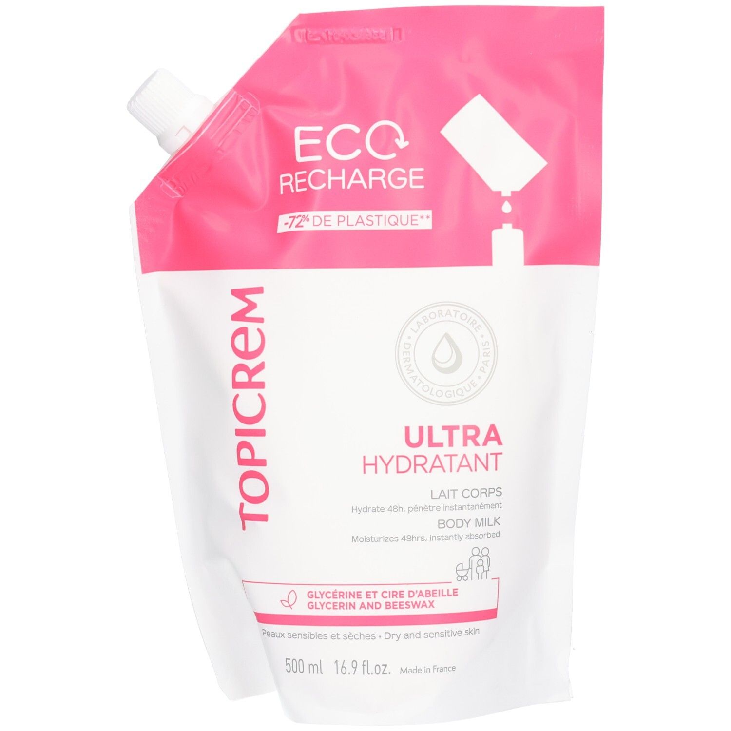Topicrem Recharge De Lait Ultra-Hydratant 500Ml - Image 3