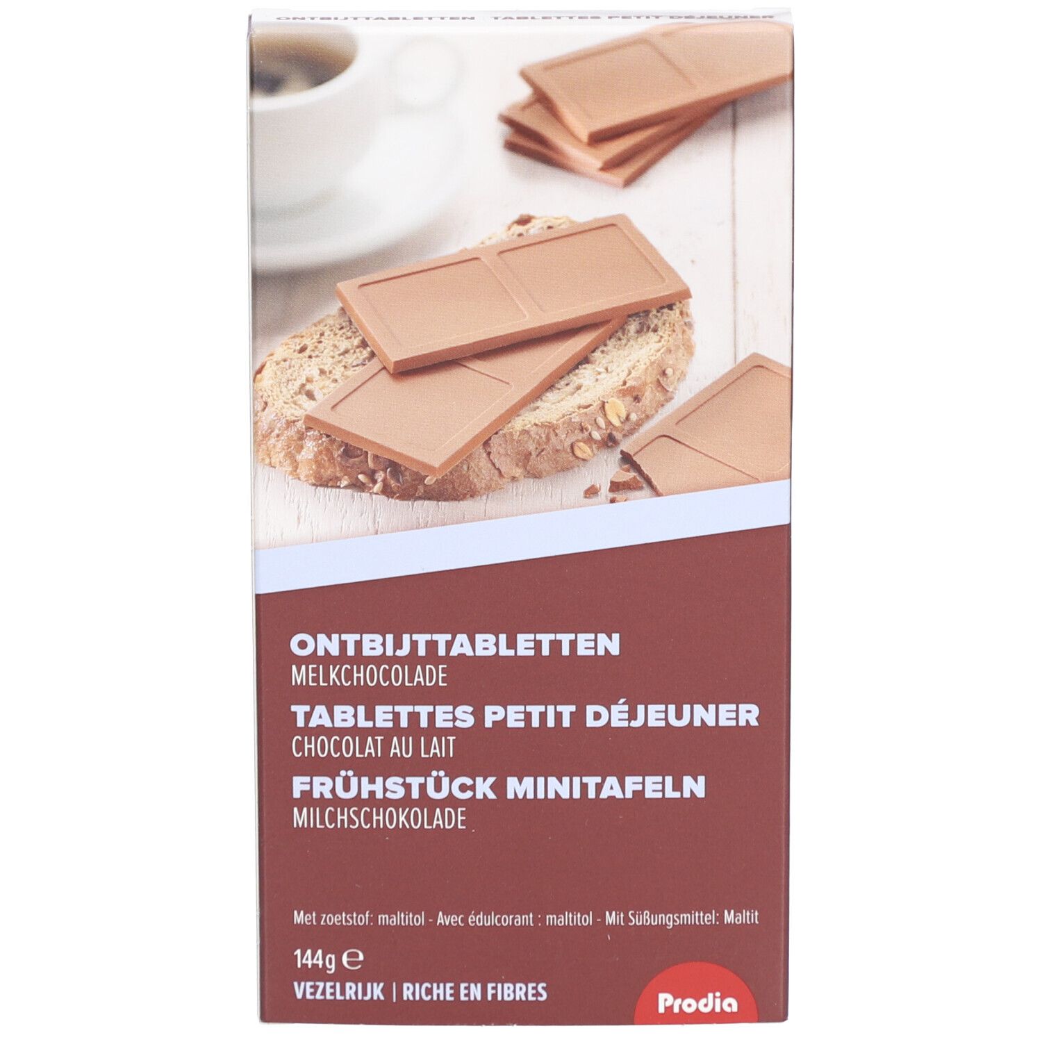 Prodia Tablettes Petit Déjeuner Chocolat au Lait 144 g Chocolat