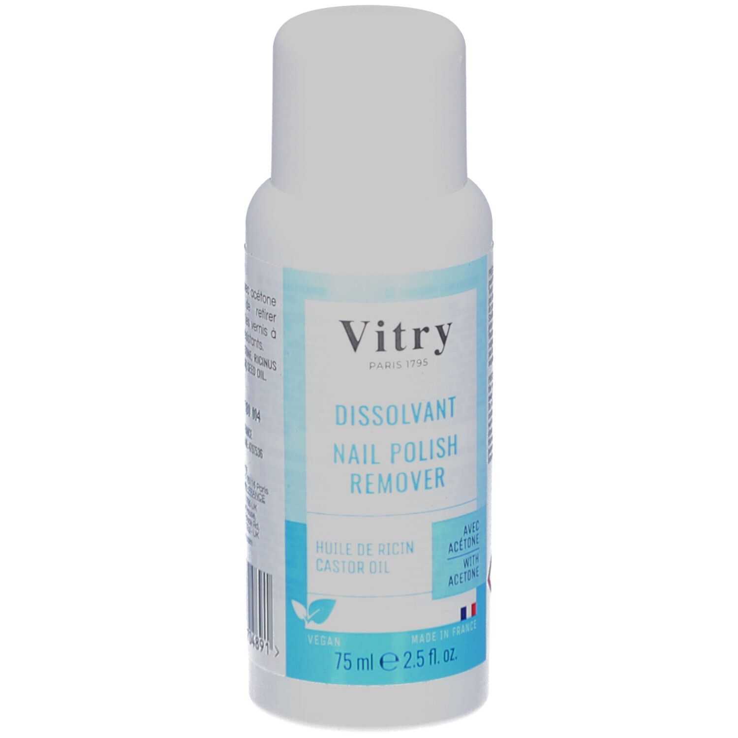 Vitry Dissolvant Acetone 75 ml Dissolvant Pour Vernis À Ongles