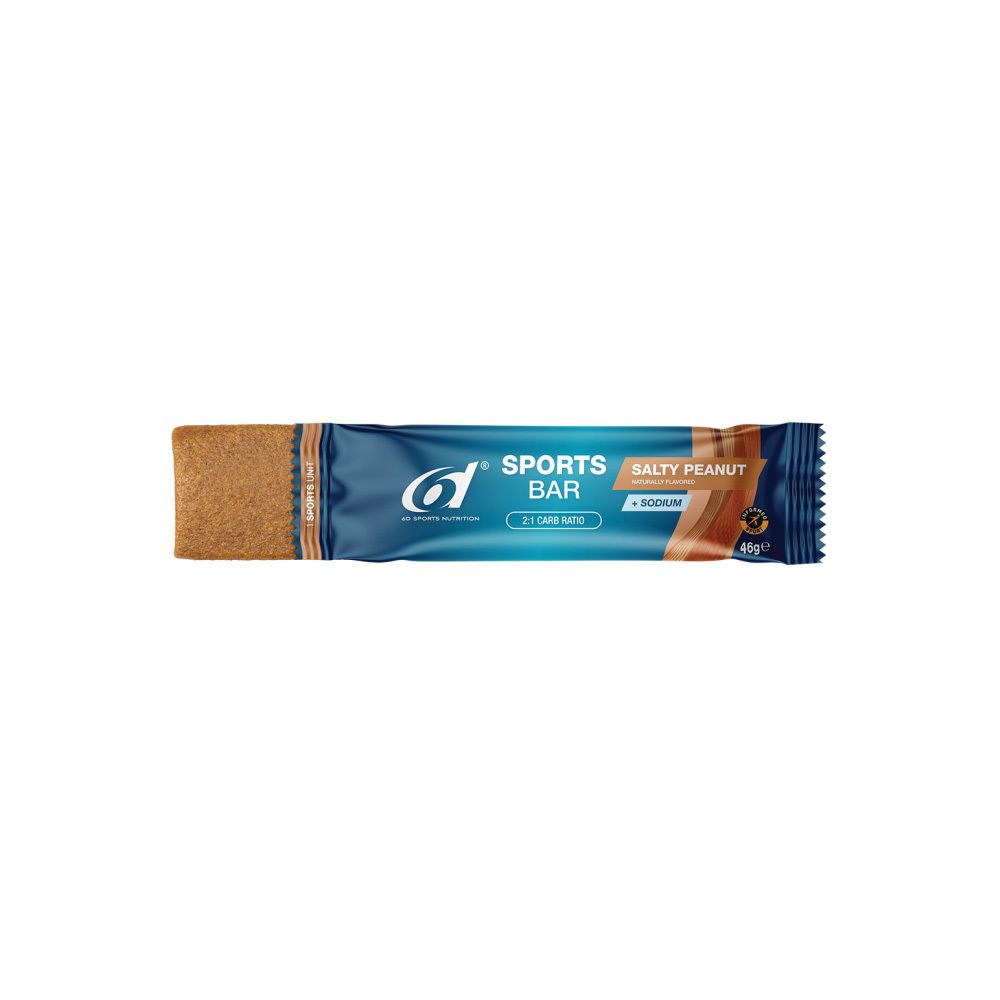 6D Sports Nutrition Sports Bar - Cacahuètes Salées + Sodium 46 g Barre