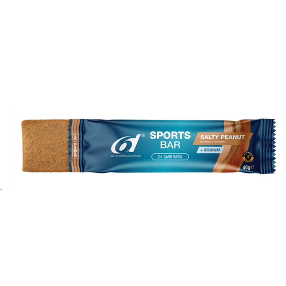 6D Sports Nutrition Sports Bar - Salty Peanut + Sodium 6x46 g