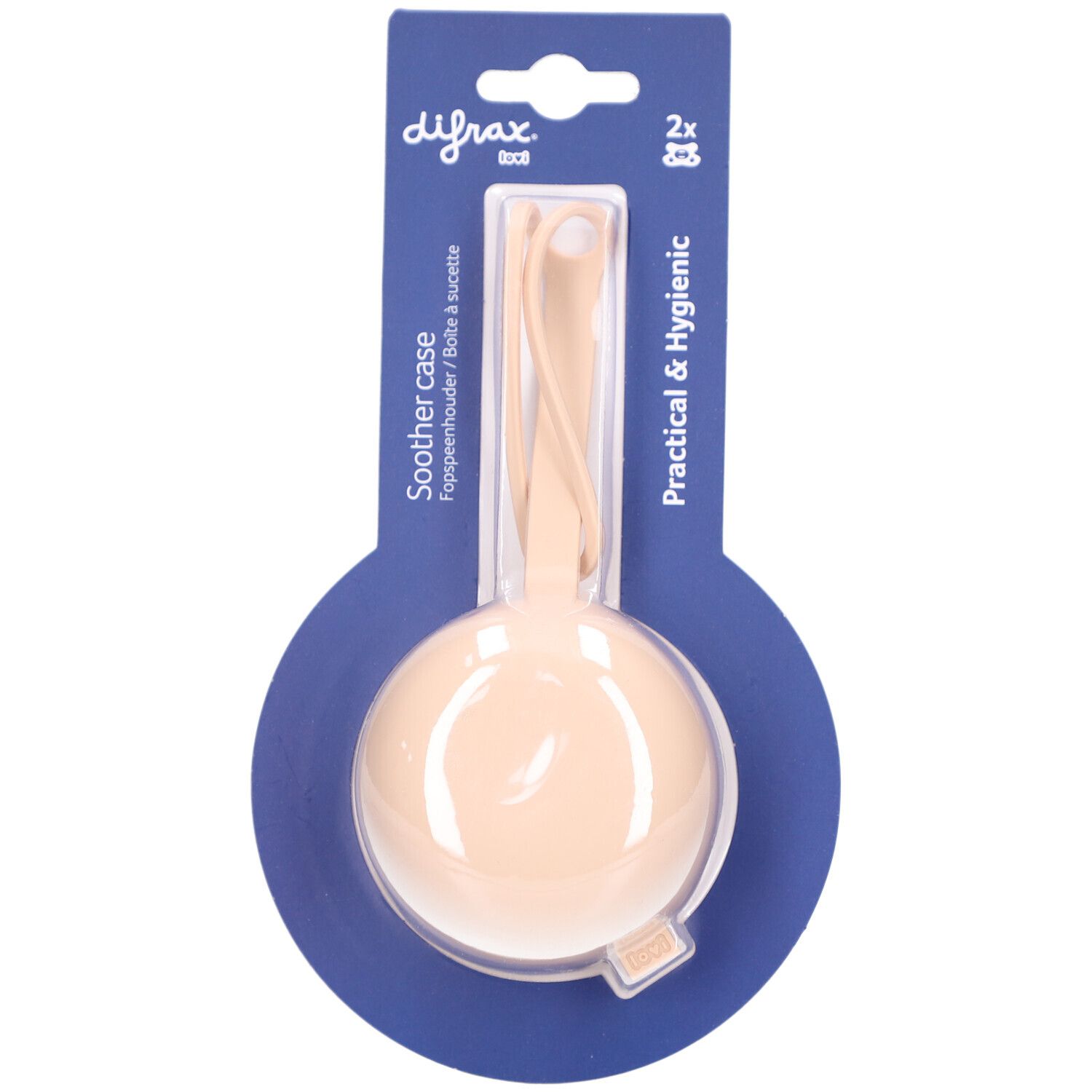 Porte-sucette en silicone Difrax Nude Attache-Tétine 1 pc(s)