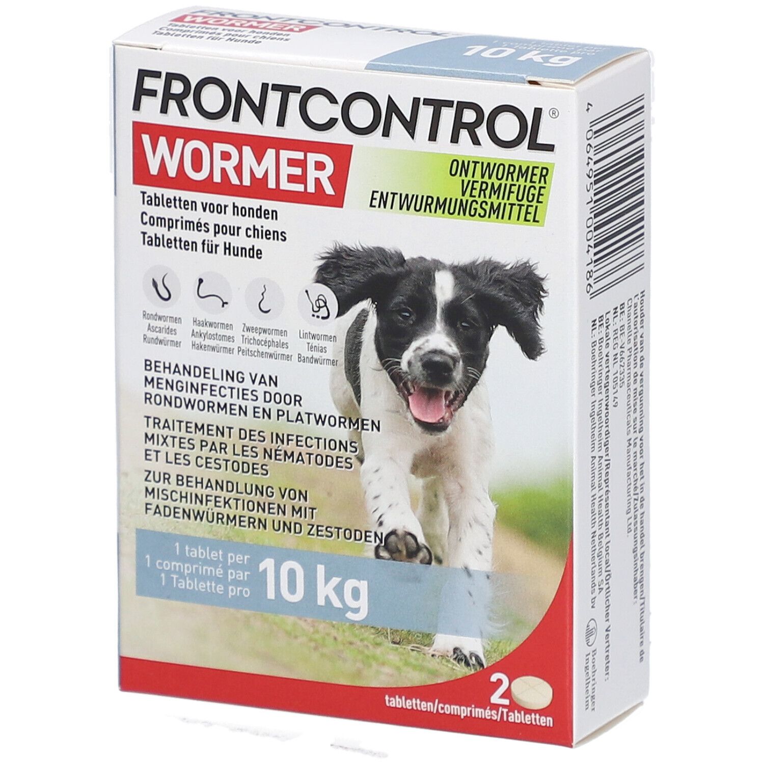 Frontcontrol Wormer Chiens 2 pc(s) Comprimé(S)