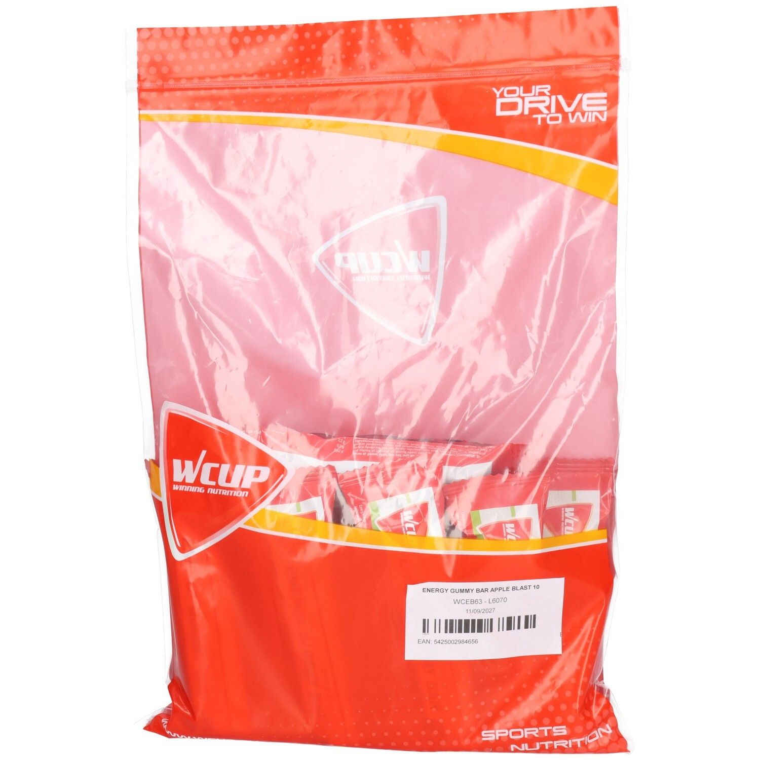 WCUM Energy Gummy Apple Blast 10x60 g Barre