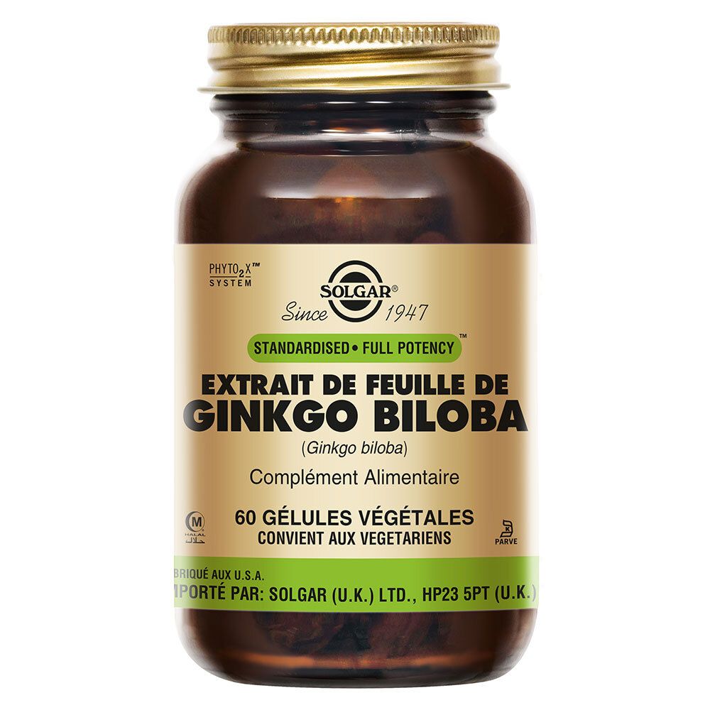 Solgar Solgar® Ginkgo Biloba Leaf Extract Capsule(S) Dure(S) 60 Pc(S)