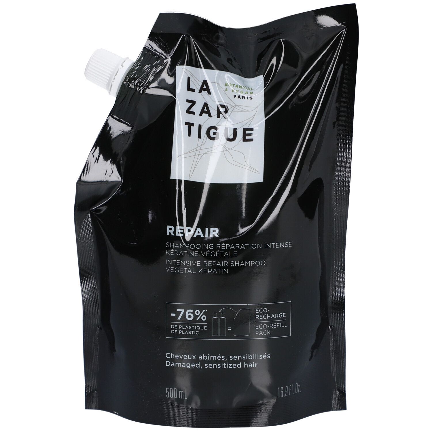 Lazartigue Recharge Éco Réparatrice Shampooing 500 Ml