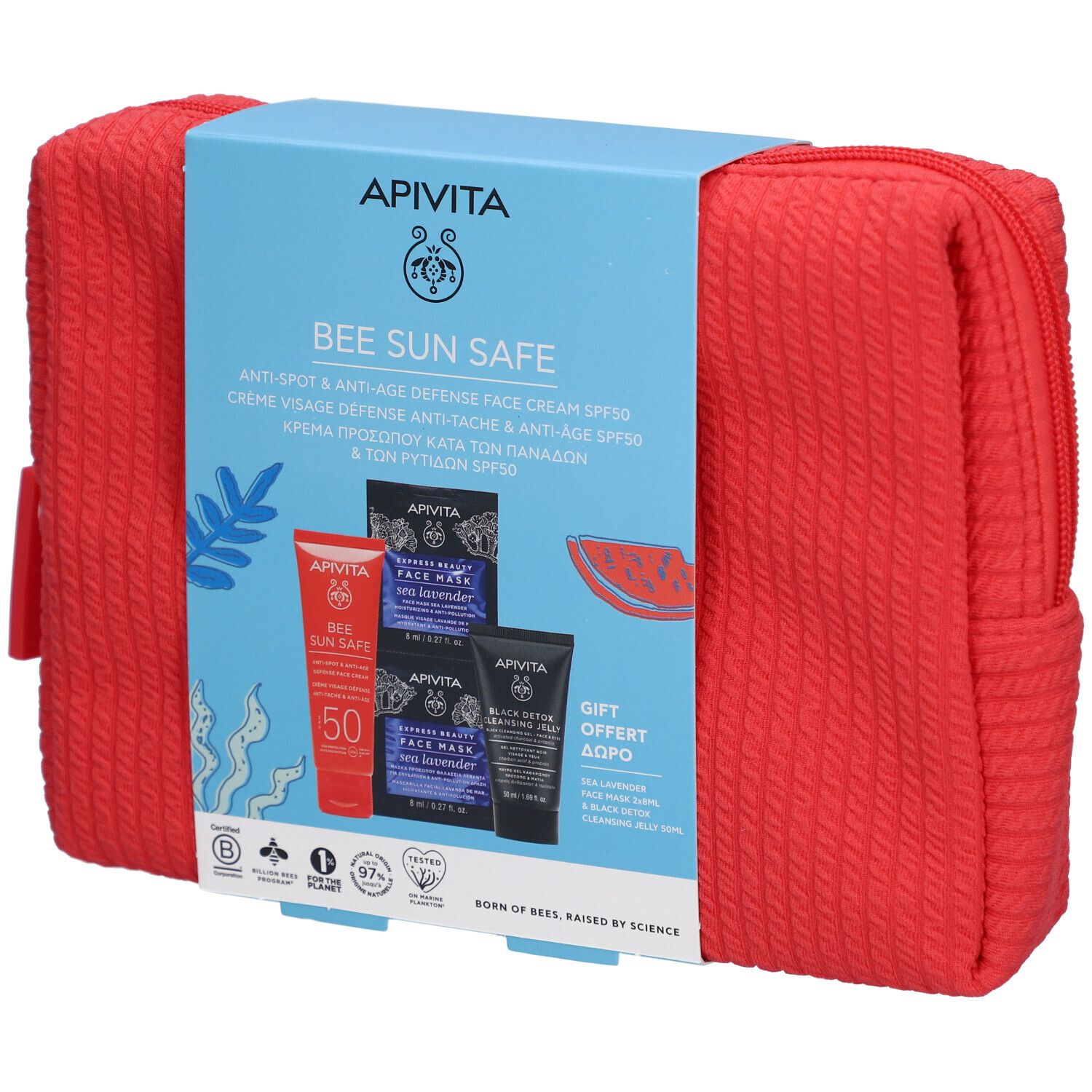 APIVITA Bee Sun Safe Crème Visage Défense Anti-Tâche & Anti-Âge SPF50 Emballage(S) Combi 50 ml
