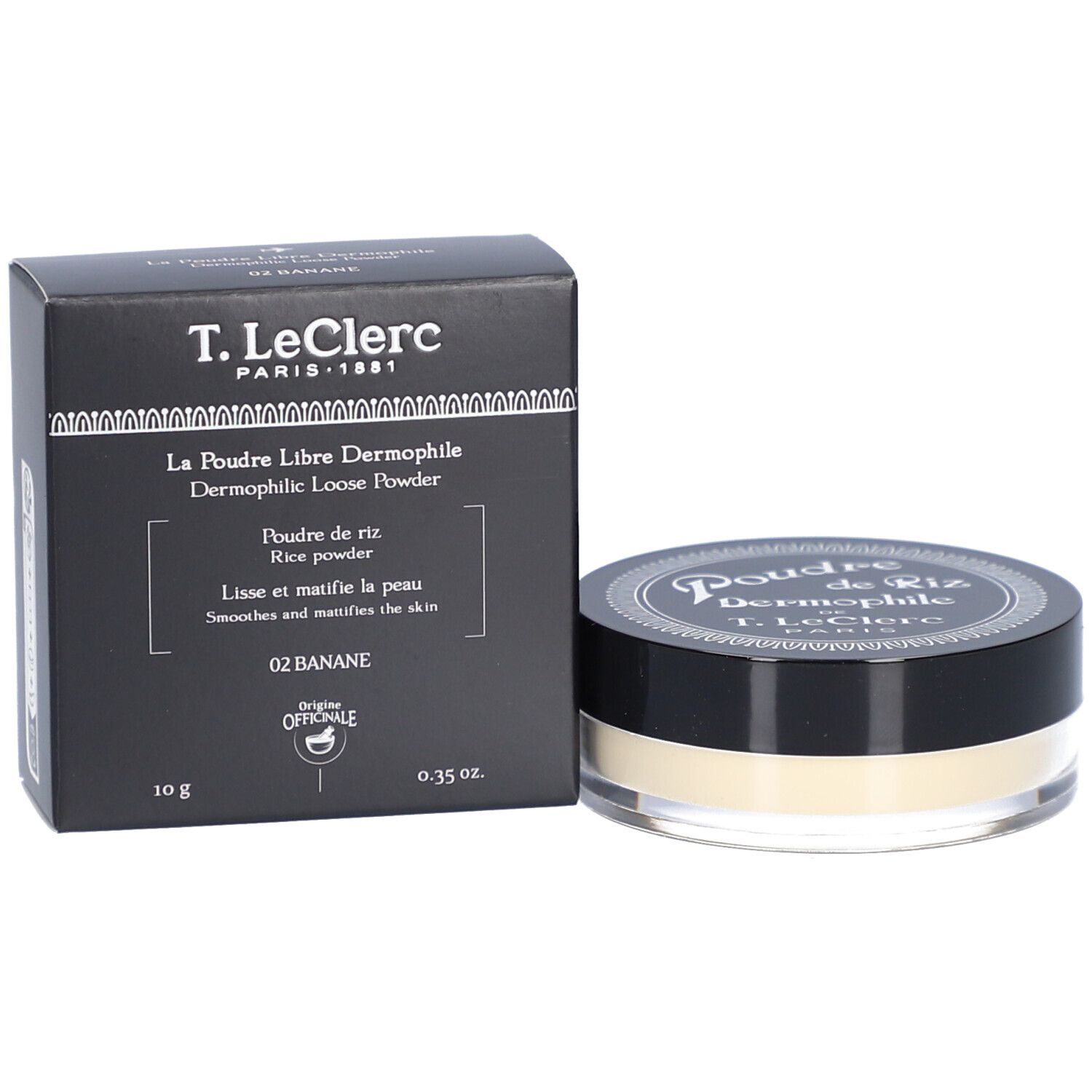 T.LeClerc Pourdre Libre de Riz Dermophile de Voyage | Banane 02 10 g Poudre