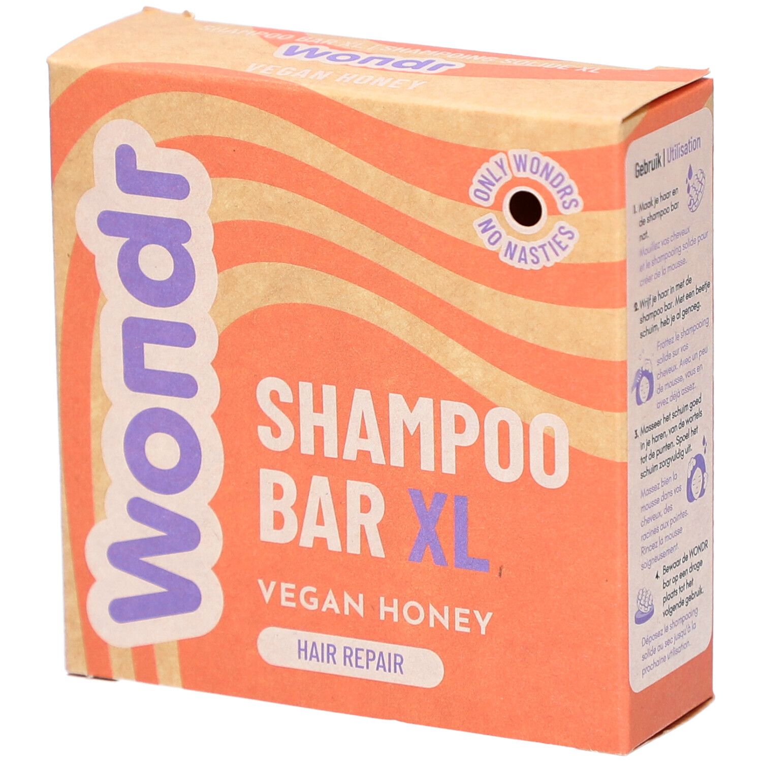 Wondr Vegan Honey XL Shampooing Bar 110 g Shampooing