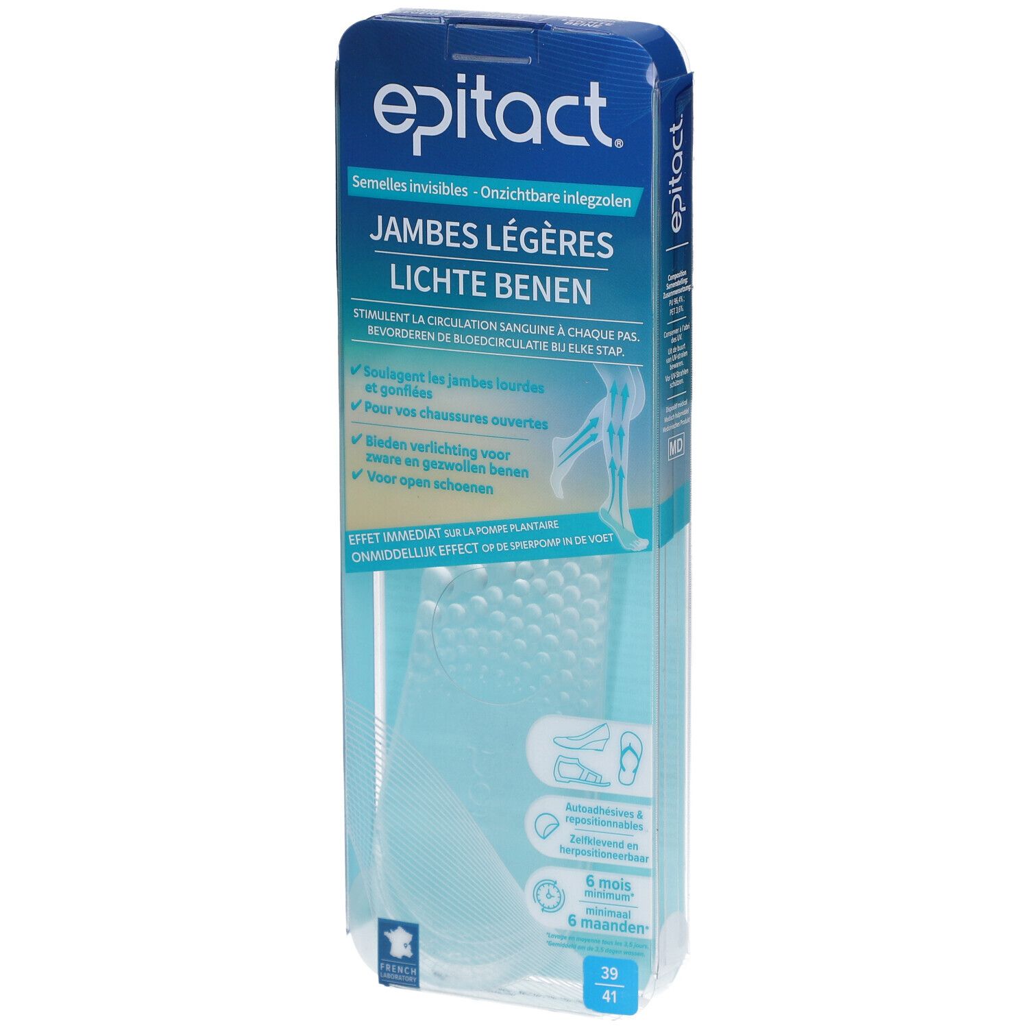 epitact® Semelles Invisibles Jambes Légères 39-41 1 pc(s) Semelles Intérieures