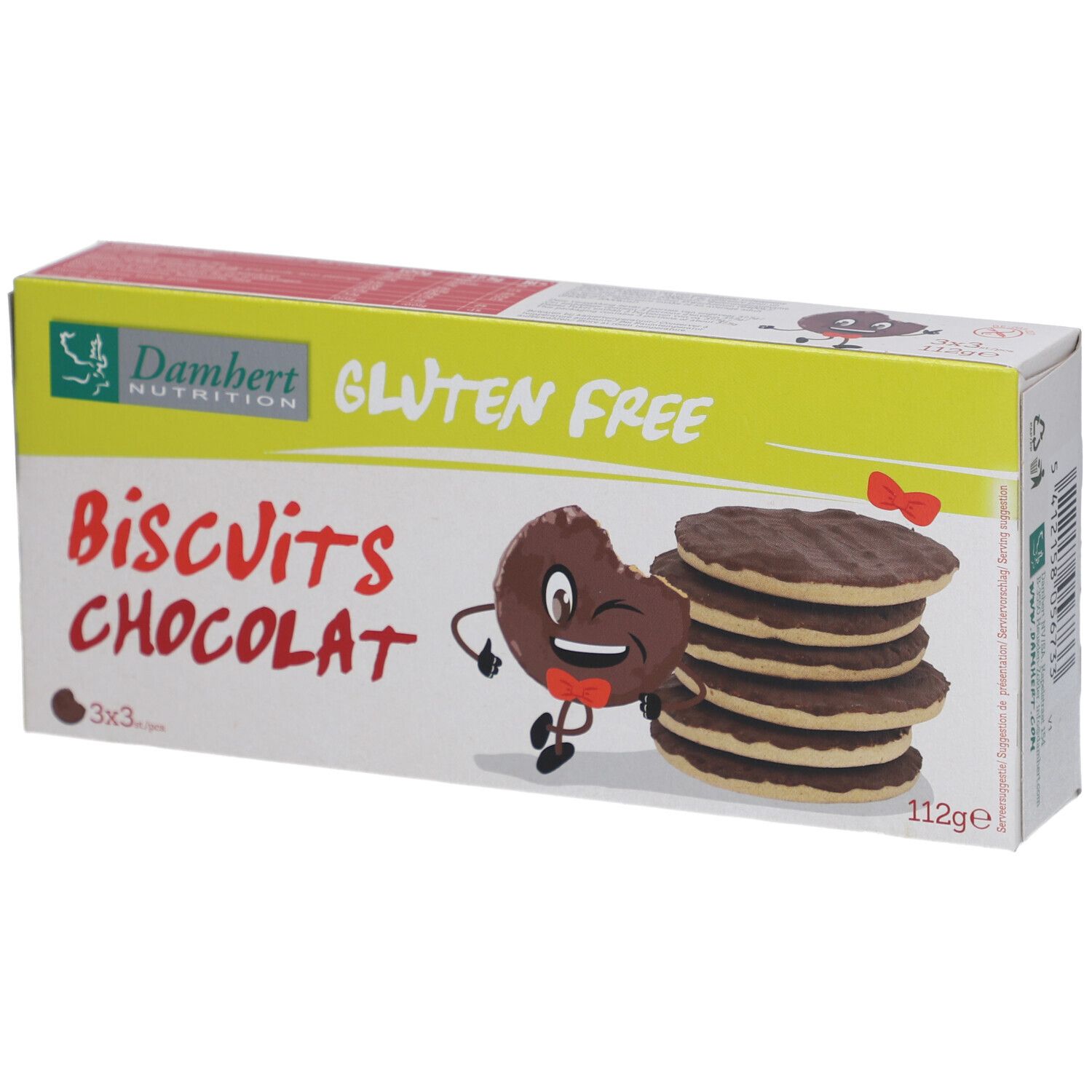 Damhert Biscuits Chocolat Sans Gluten Aliment 112 g