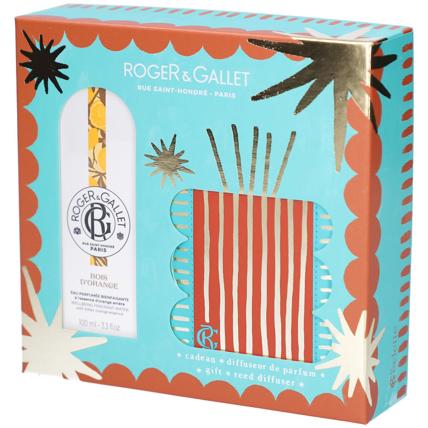 Roger & Gallet Cadeauset Eau Parfumee Bienfaisante Bois d’Orange+ diffuser Emballage(S) Combi 100 ml