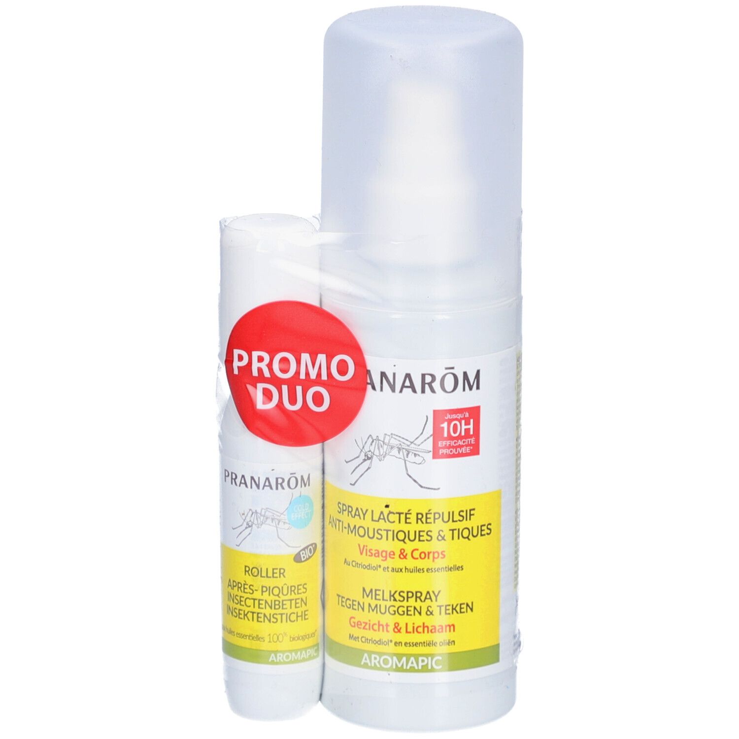 PRANAROM Spray répulsif anti-moustiques et tiques + roller après-piqûres 100+15 ml Set(S)