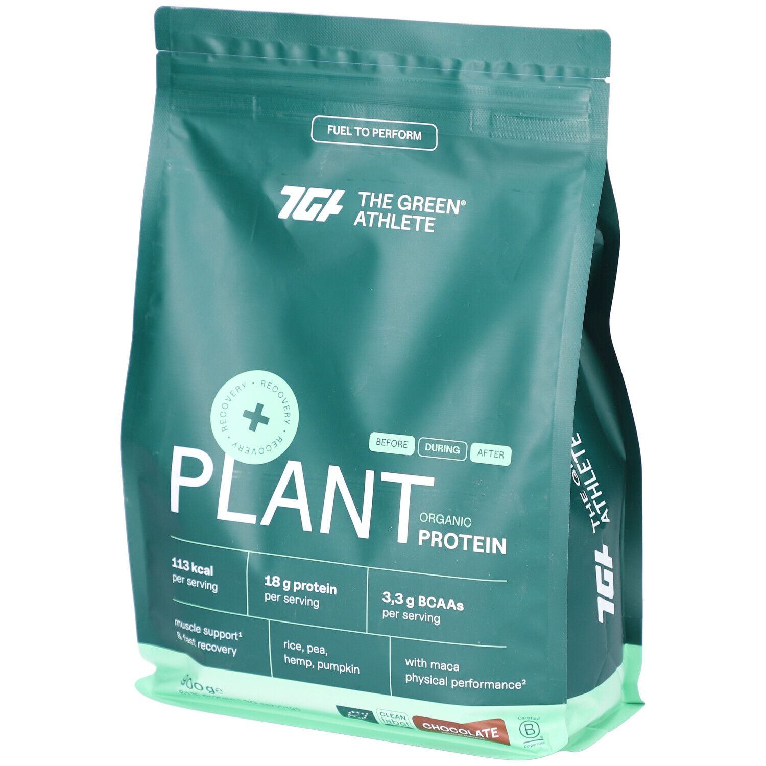 The Green Athlete Plant Protein Chocolate BIO 900 g Poudre
