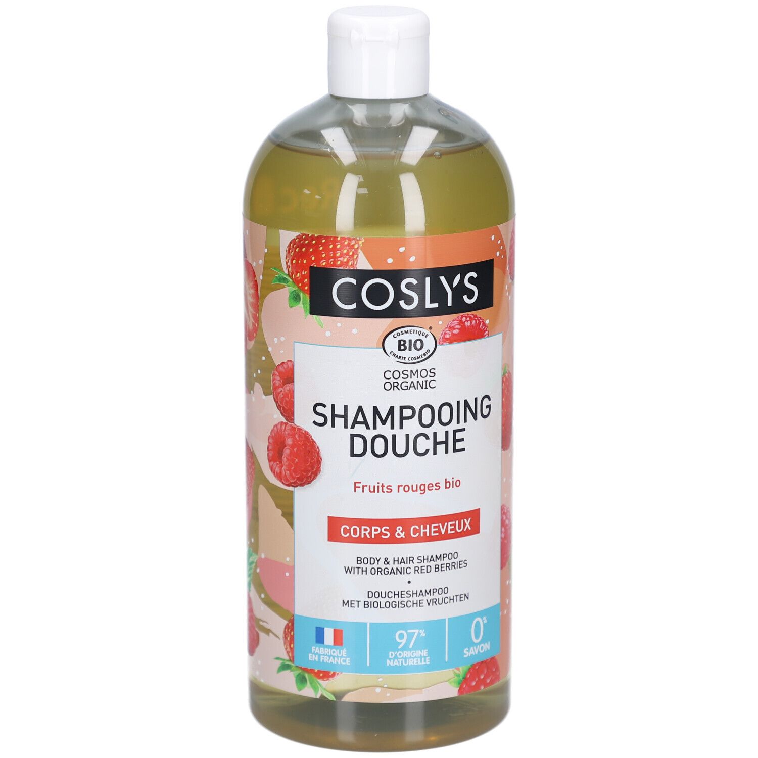 Coslys Shampooing Douche Fruits Rouges 1 L