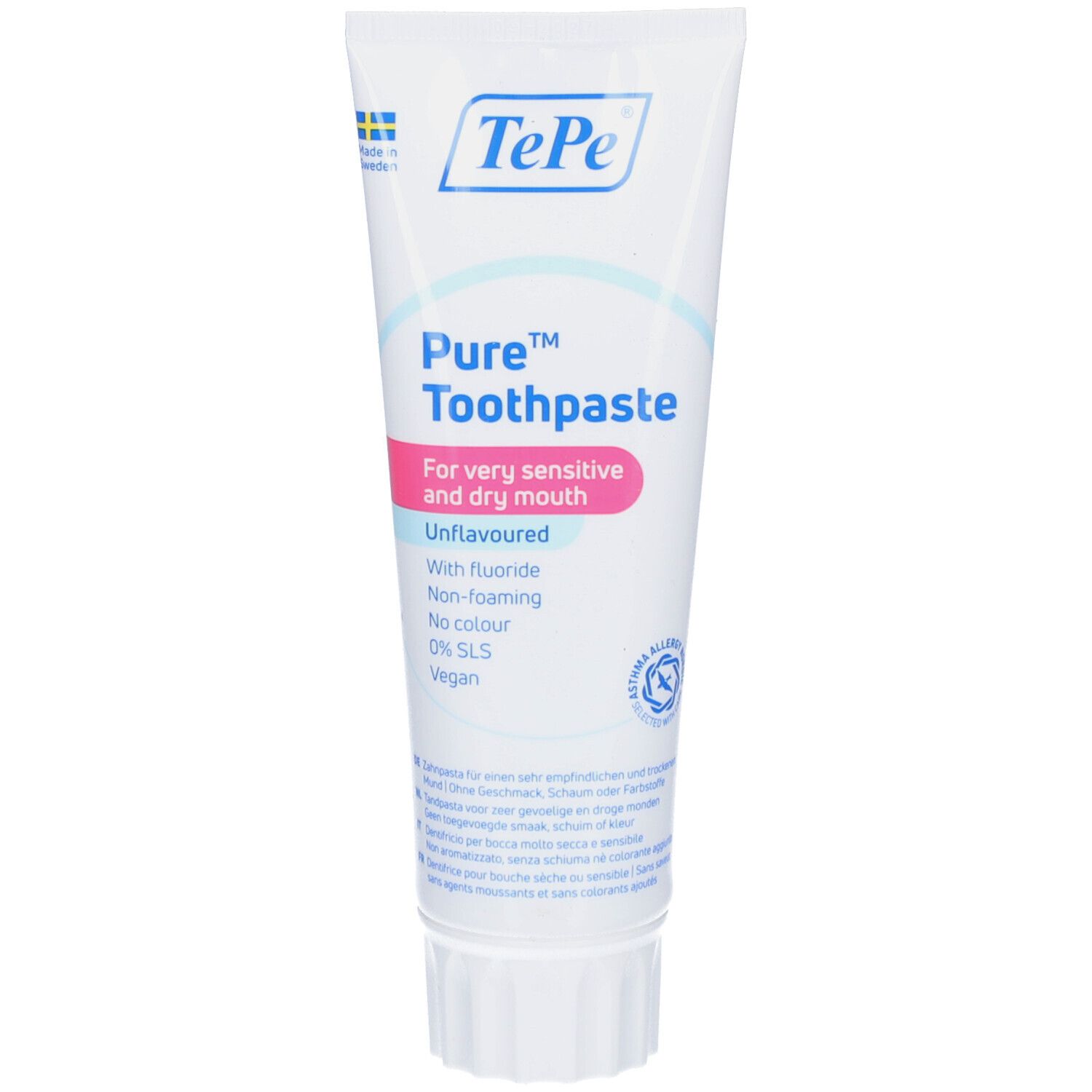 TePe Pure Dentifrice Sans Goût 75 ml Pâte(S) Buccale(S)