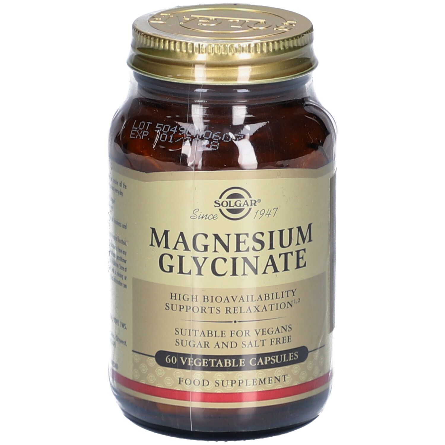 Solgar Magnésium Glycinate 60 Capsules - Image 2