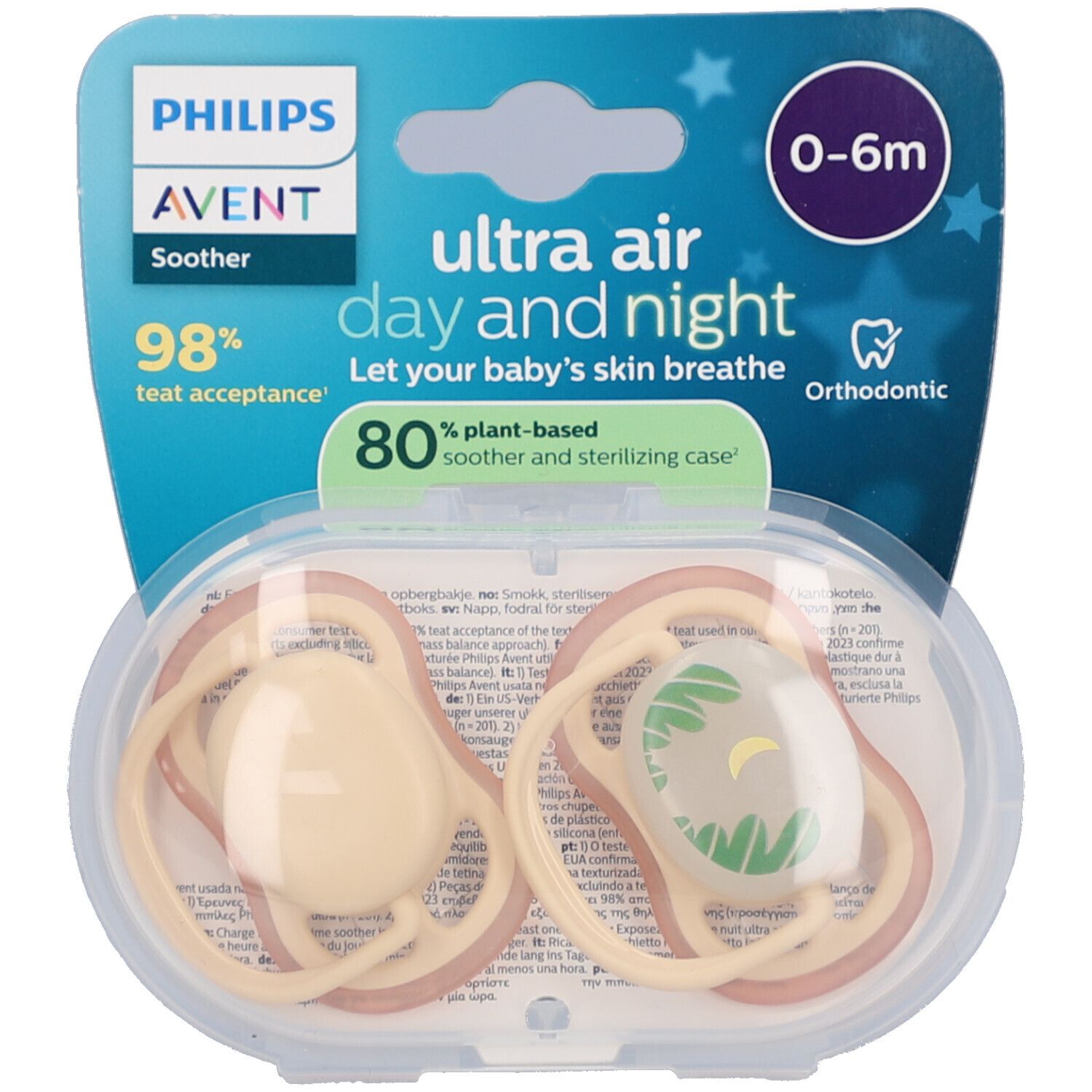 Philips Avent Ultra Air Sucette +0m Air night/day 2 pc(s) Sucette(S)