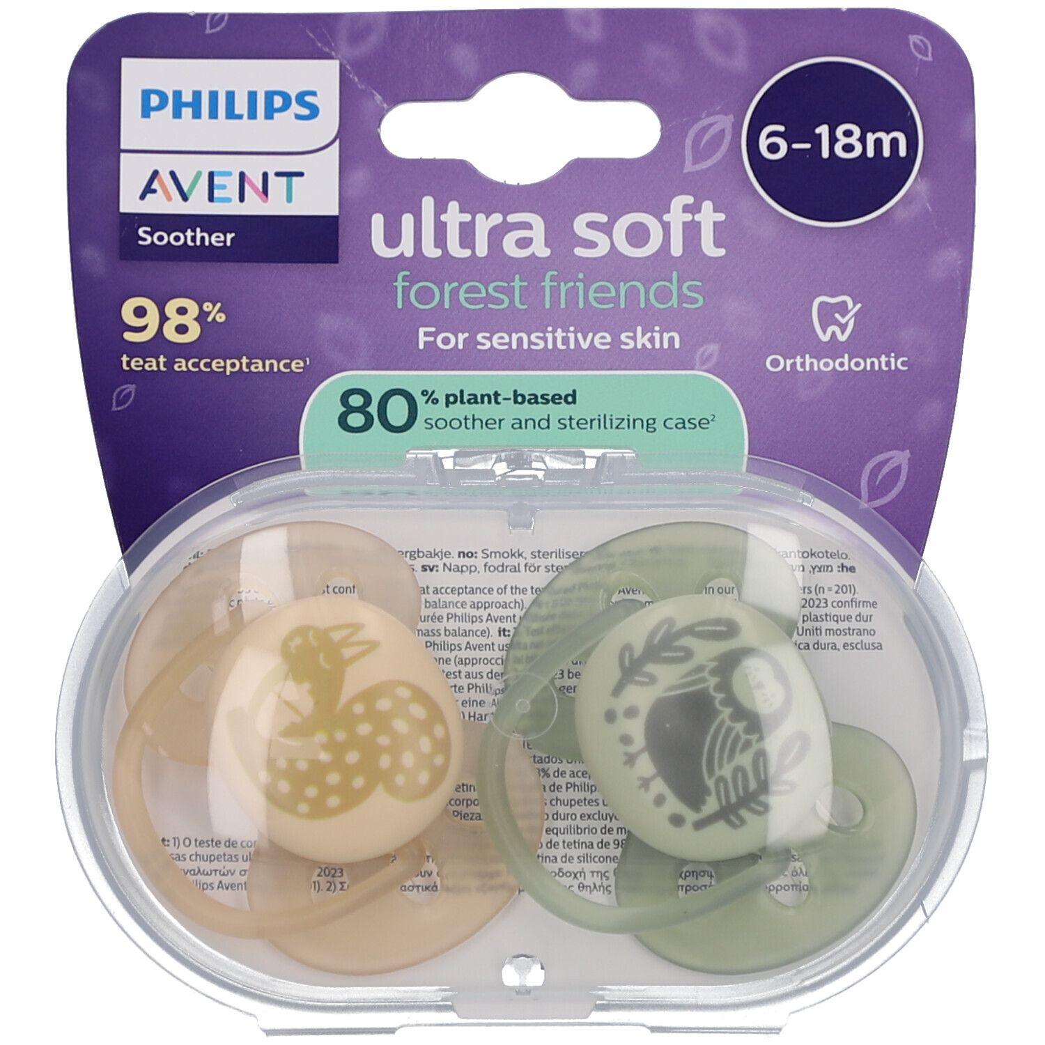 Philips Avent Sucette +6m Soft design 2 pc(s) Sucette(S)