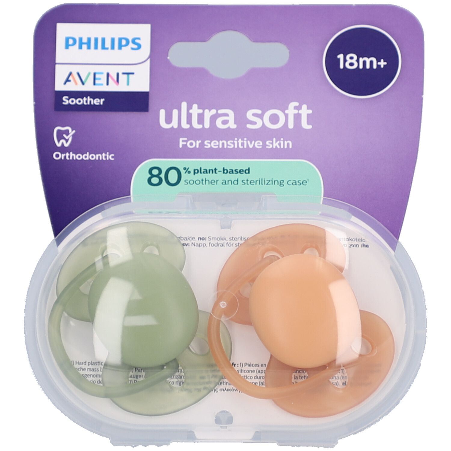Philips Avent Ultra Air Sucette +18m Soft terracotta/kaki 2 pc(s) Sucette(S)