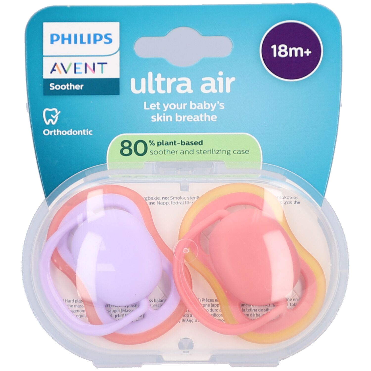 Philips Avent Ultra Air Sucette +18m Air lila/fuchsia 2 pc(s) Sucette(S)