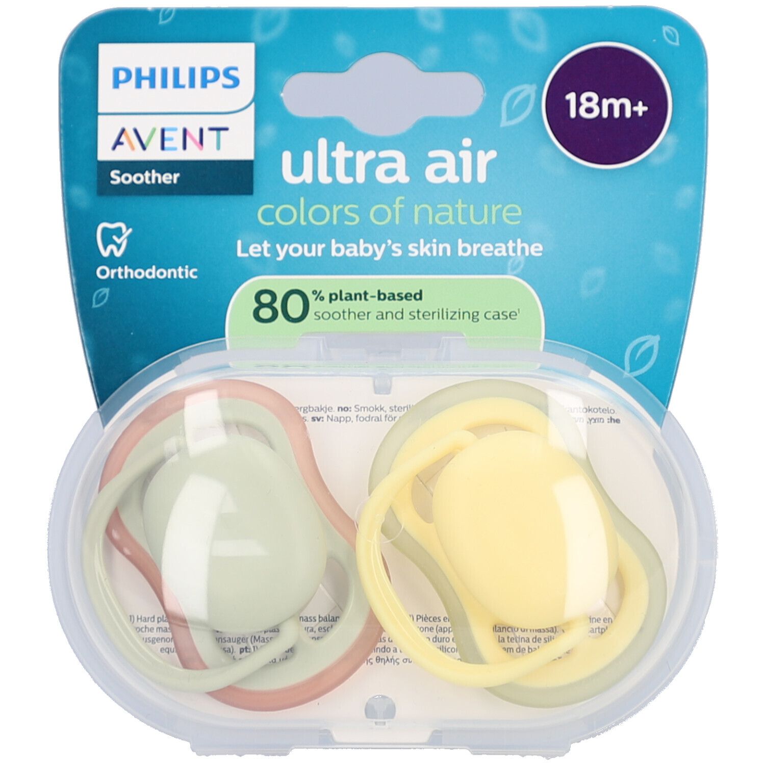 Philips Avent Ultra Air Sucette +18m Air menthe/ivoire 2 pc(s) Sucette(S)