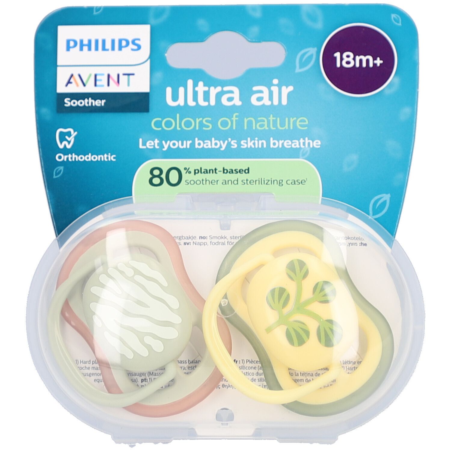 Philips Avent Ultra Air Sucette +18m Air design menthe/ivoire 2 pc(s) Sucette(S)
