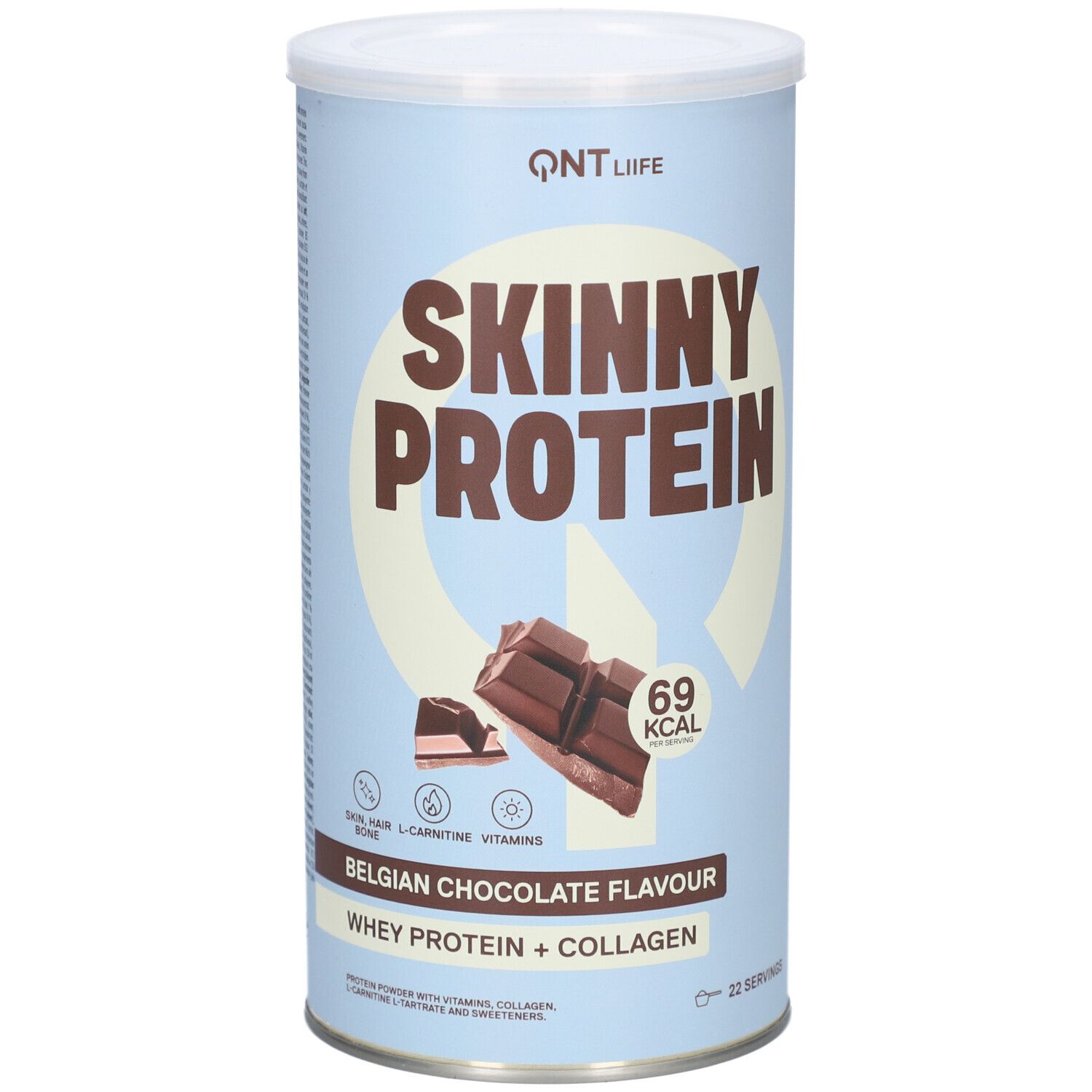 Qnt Homme Blanc Nutrition Protéinée Chocolat Belge Skinny Protein - Image 3