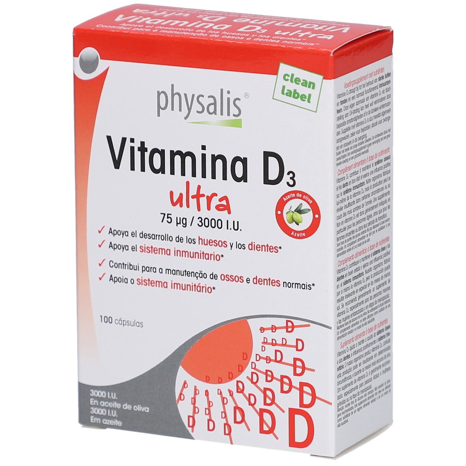 Physalis Vitamine D3 Ultra 4x25 pc(s) Capsule(S)