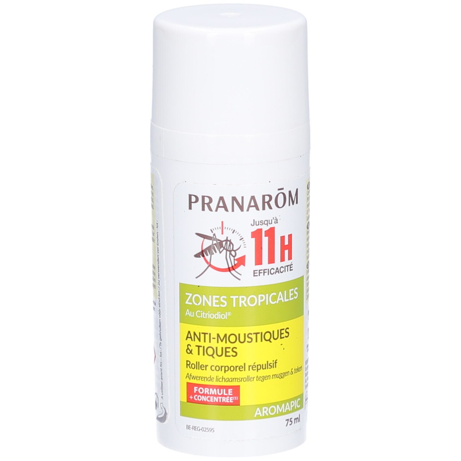 Pranarôm Aromapic Roller Anti-moustiques et Tiques | Zones tropicales | Répulsif 75 ml Roll-On