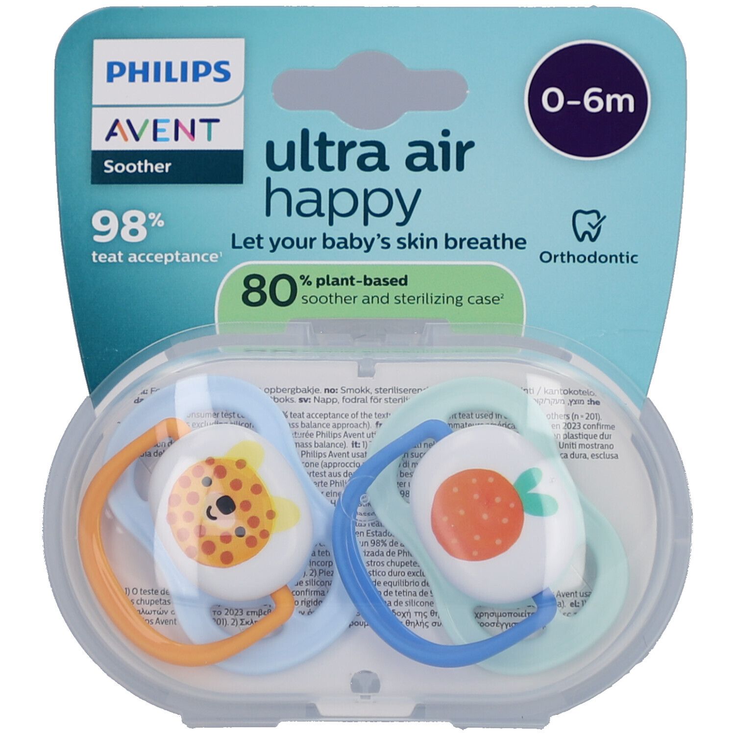 Philips Avent Ultra Air Sucette +0m Air collection boy 2 pc(s) Sucette(S)