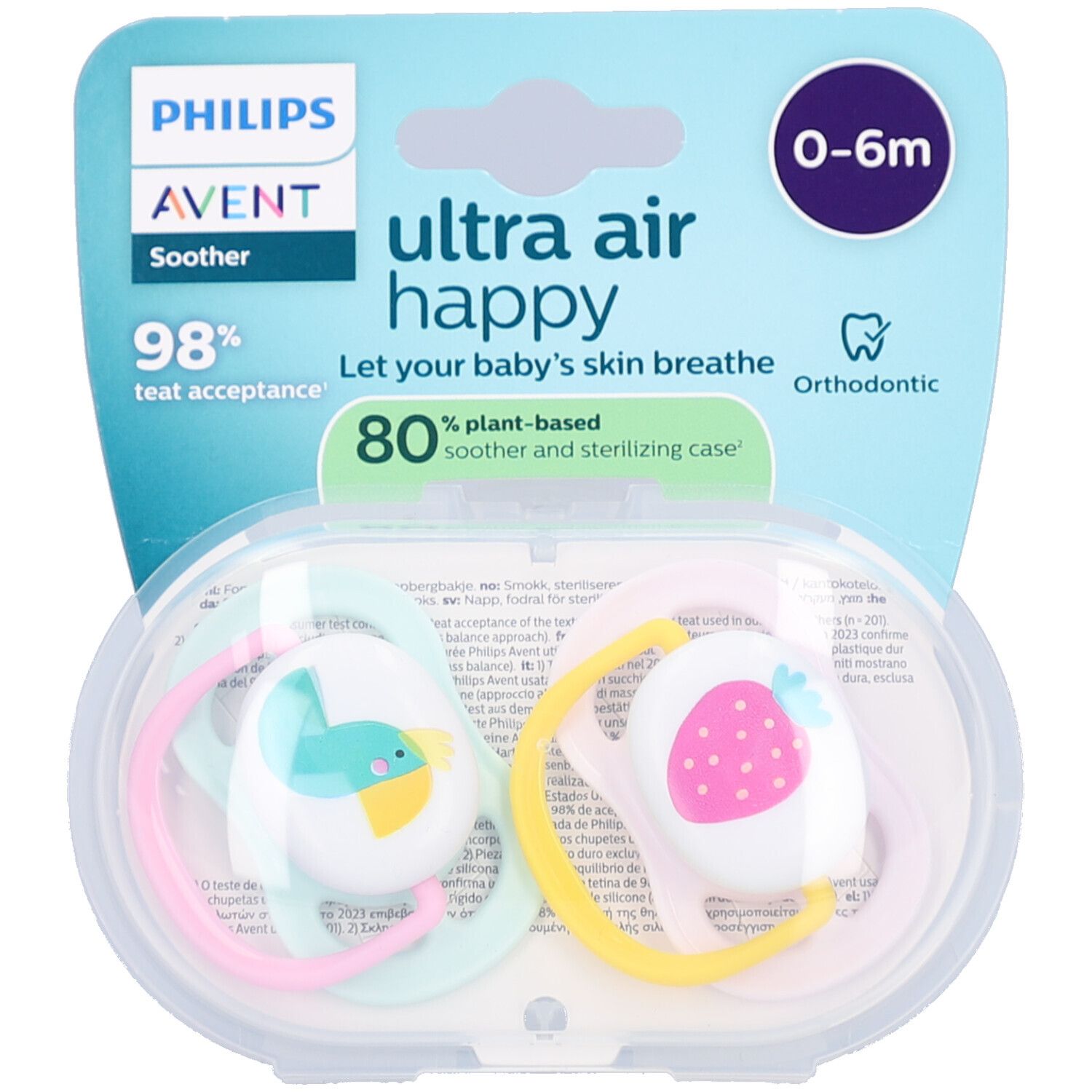 Philips Avent Ultra Air Sucette +0m Air collection girl 2 pc(s) Sucette(S)