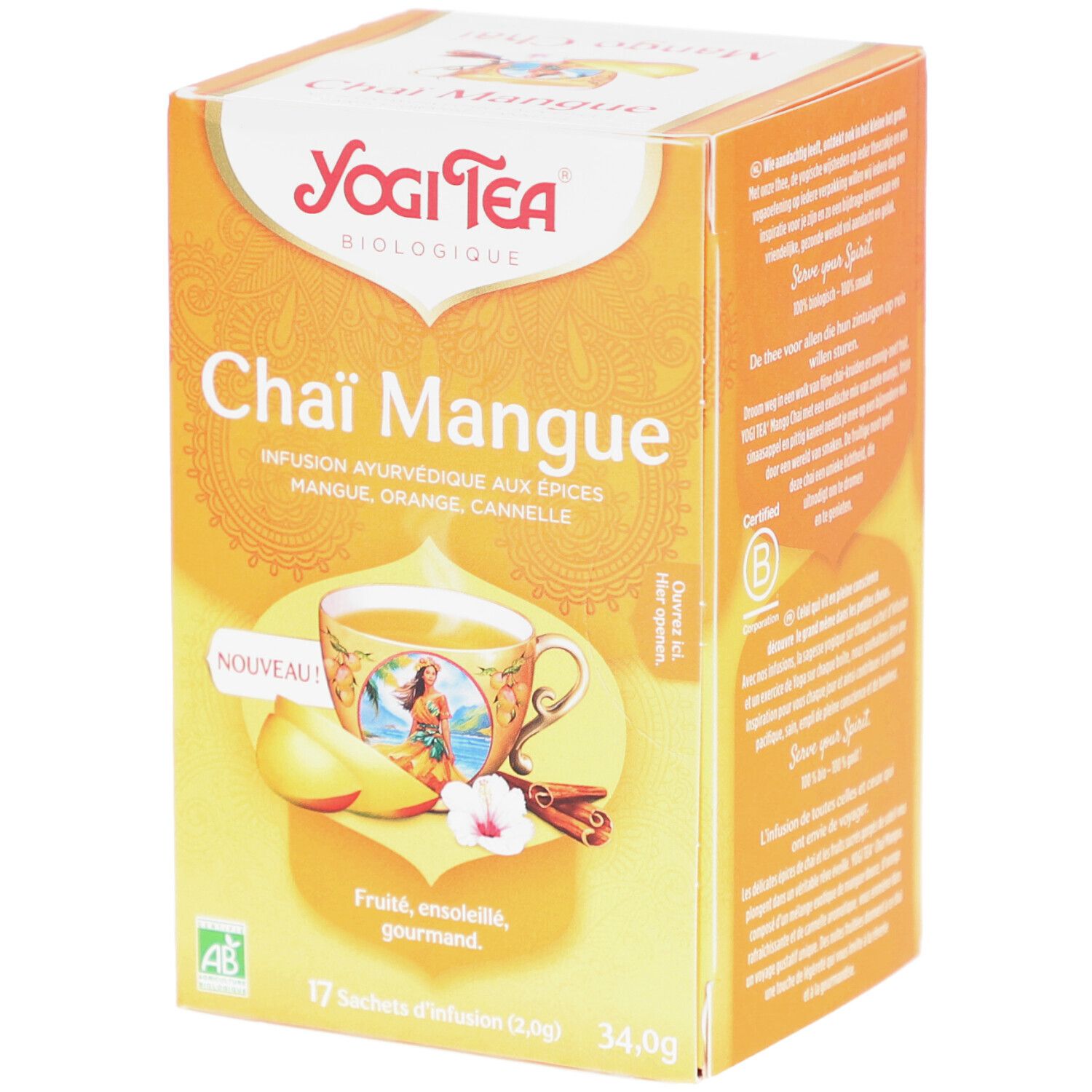 Yogi Tea® Mango Chai Thé Instantané 17 pc(s)