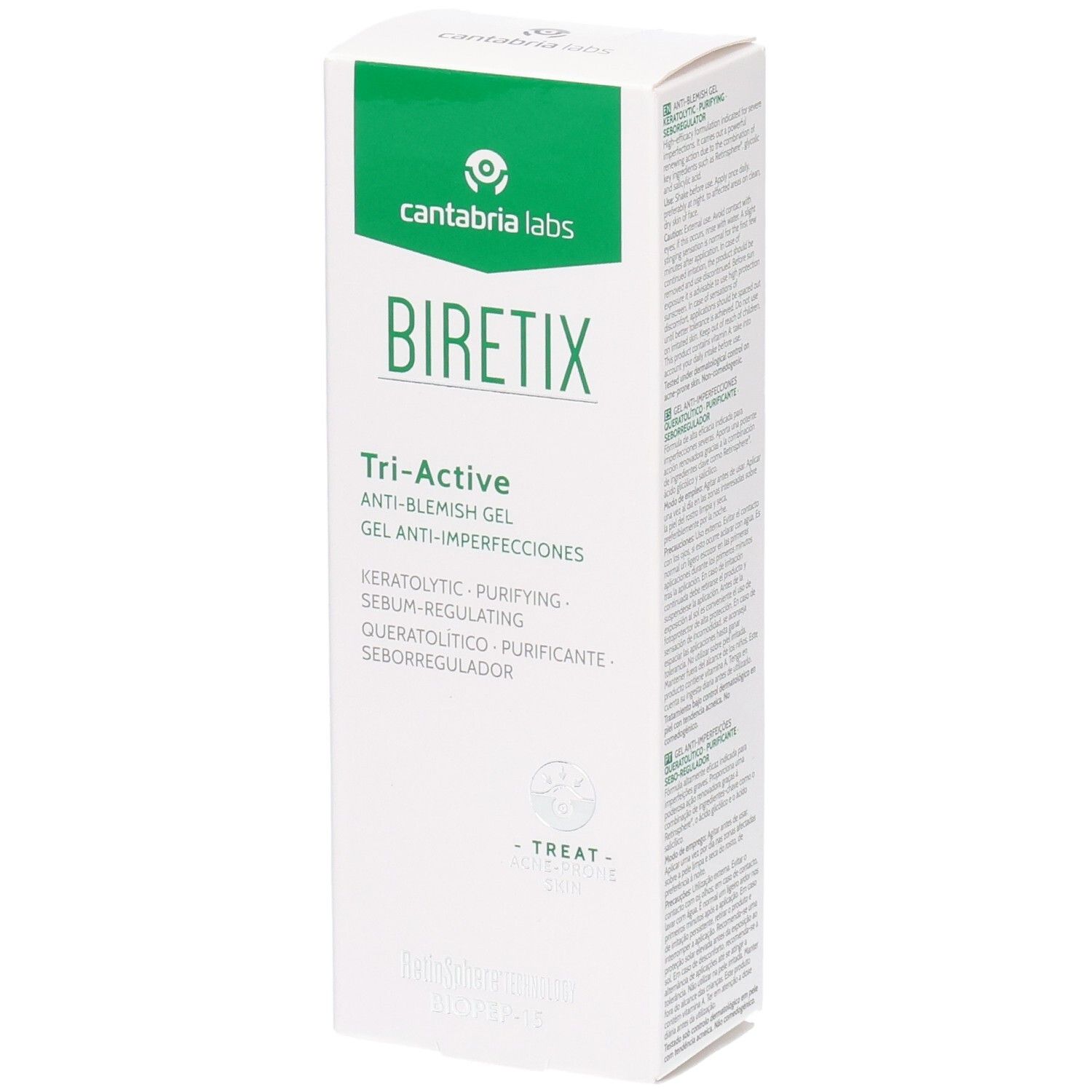 Biretix Cantabria Labs Tri-Active Gel Anti-Imperfections Gel(S) 50 Ml