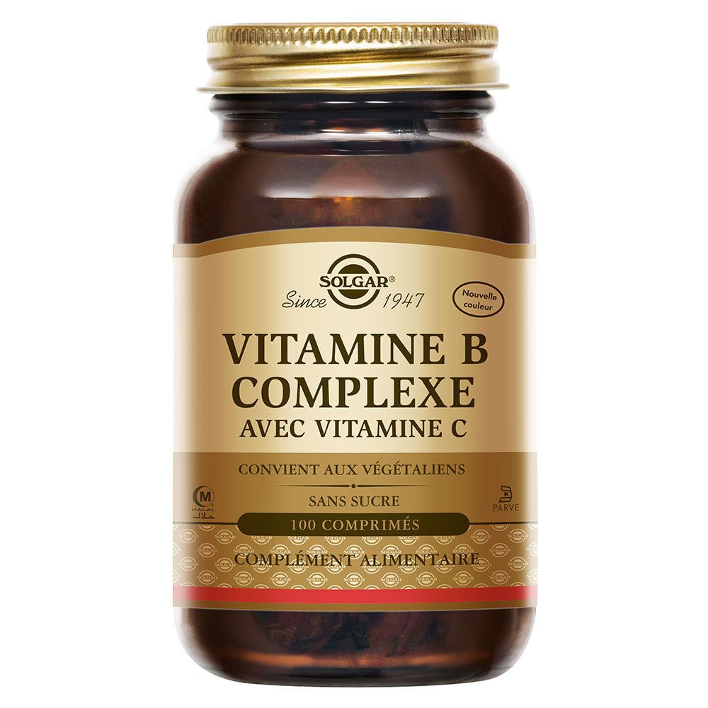 Solgar B-Complex Avec Vitamine C - Vitalité Sommeil Relaxation 100 Comprimés Comprimé(S) Pc(S) - Image 1