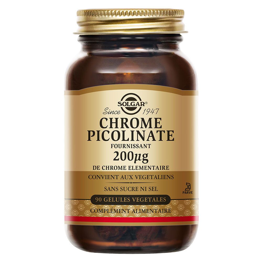 Solgar Chrome Picolinate 200 Μg - Maintien Glycémie Hautement Assimilable 90 Gélules Végétales Capsule(S) Pc(S) Enfants
