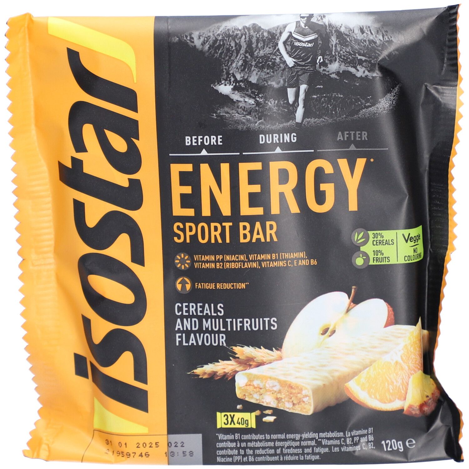 Isostar Barres Energy Sport Multifruits 3x40 g Barre