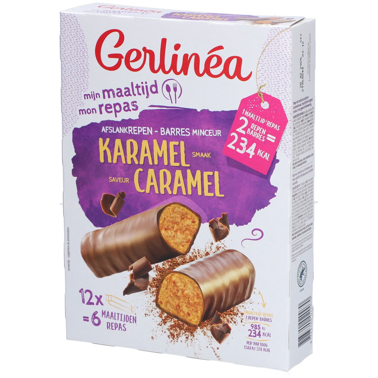 Gerlinéa Mon Repas Barres Caramel 12x31 g Barre