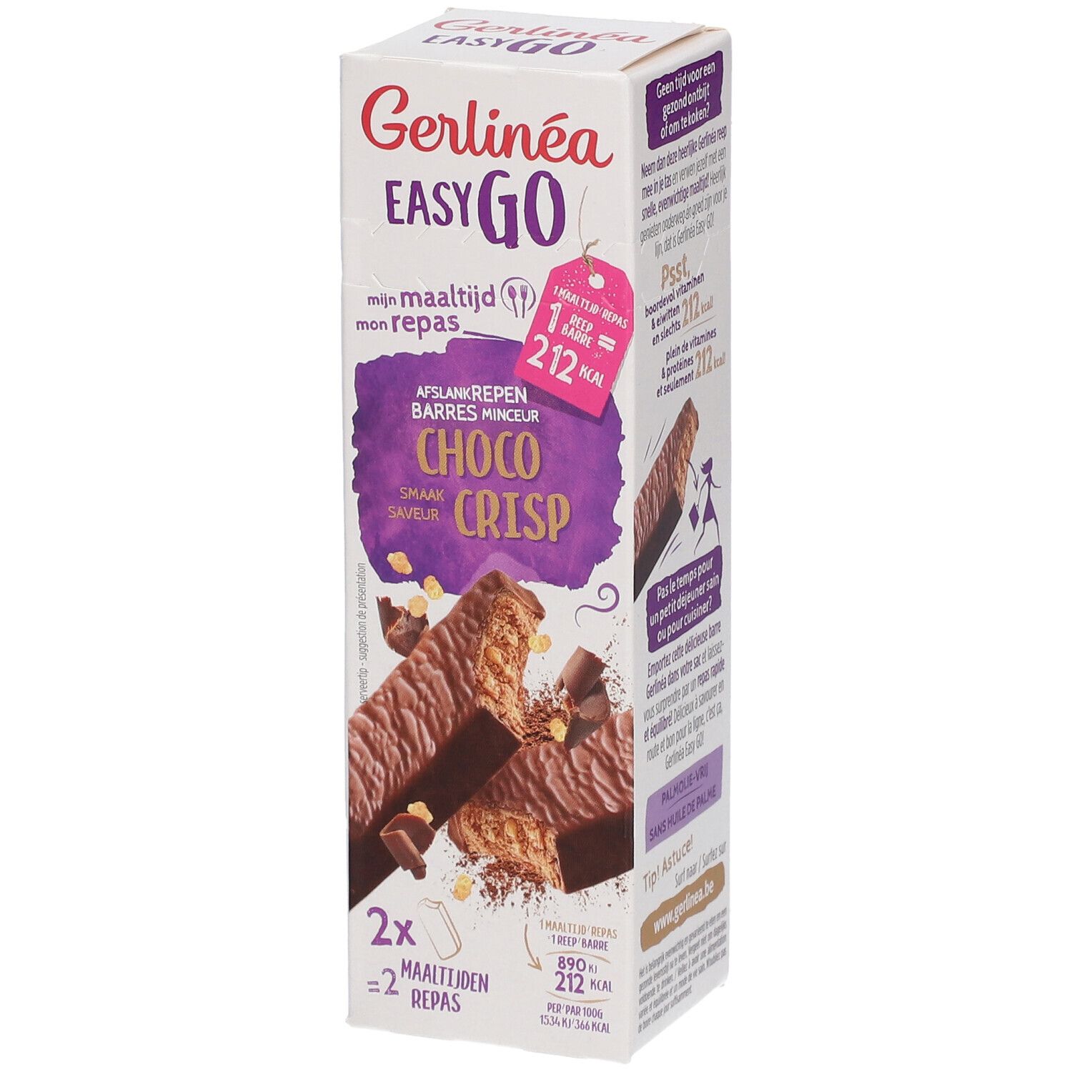 Gerlinéa Barres Easy Go Choco Crisp Barre 2x58 g