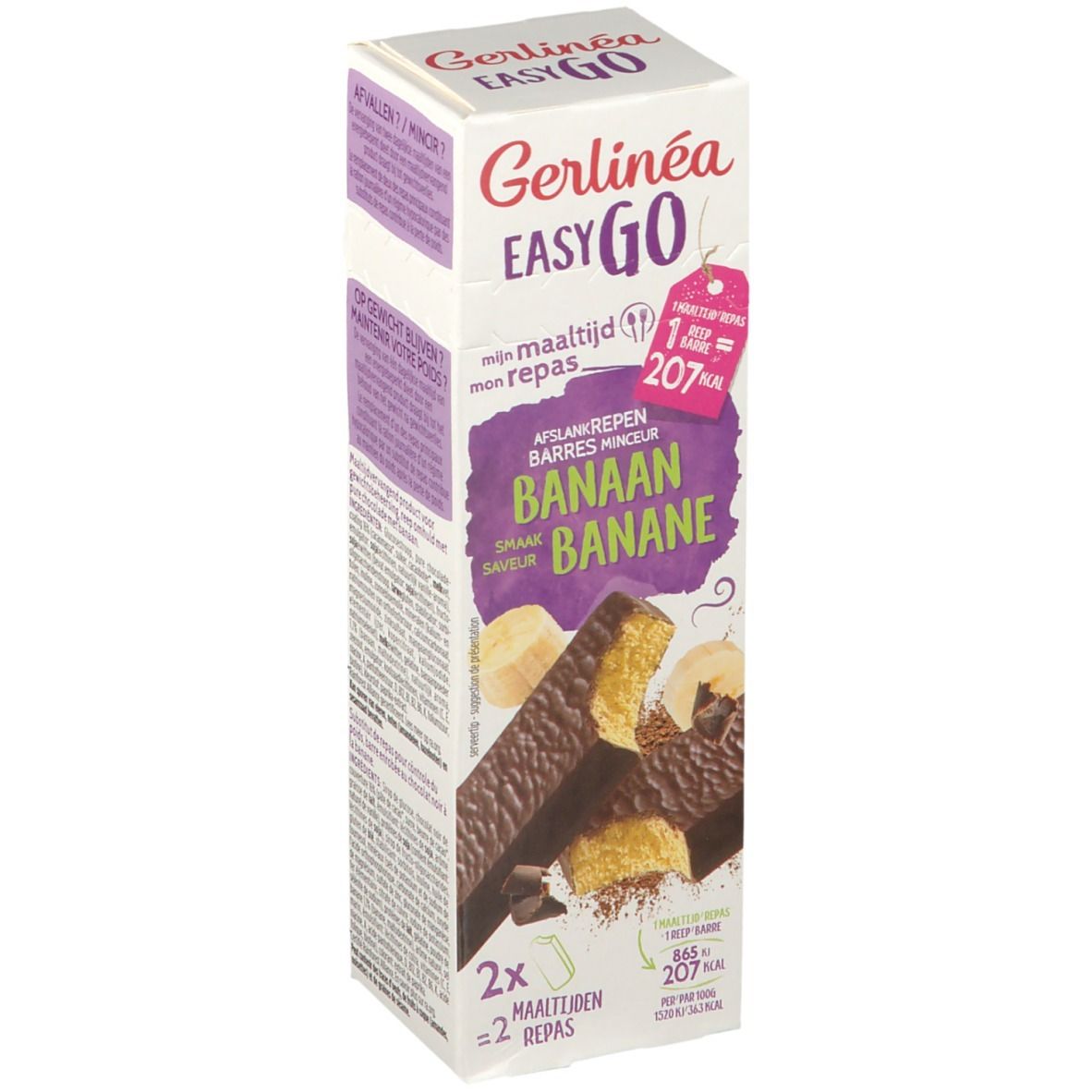 Gerlinéa Barres Easy Go Banane Barre 2x58 g