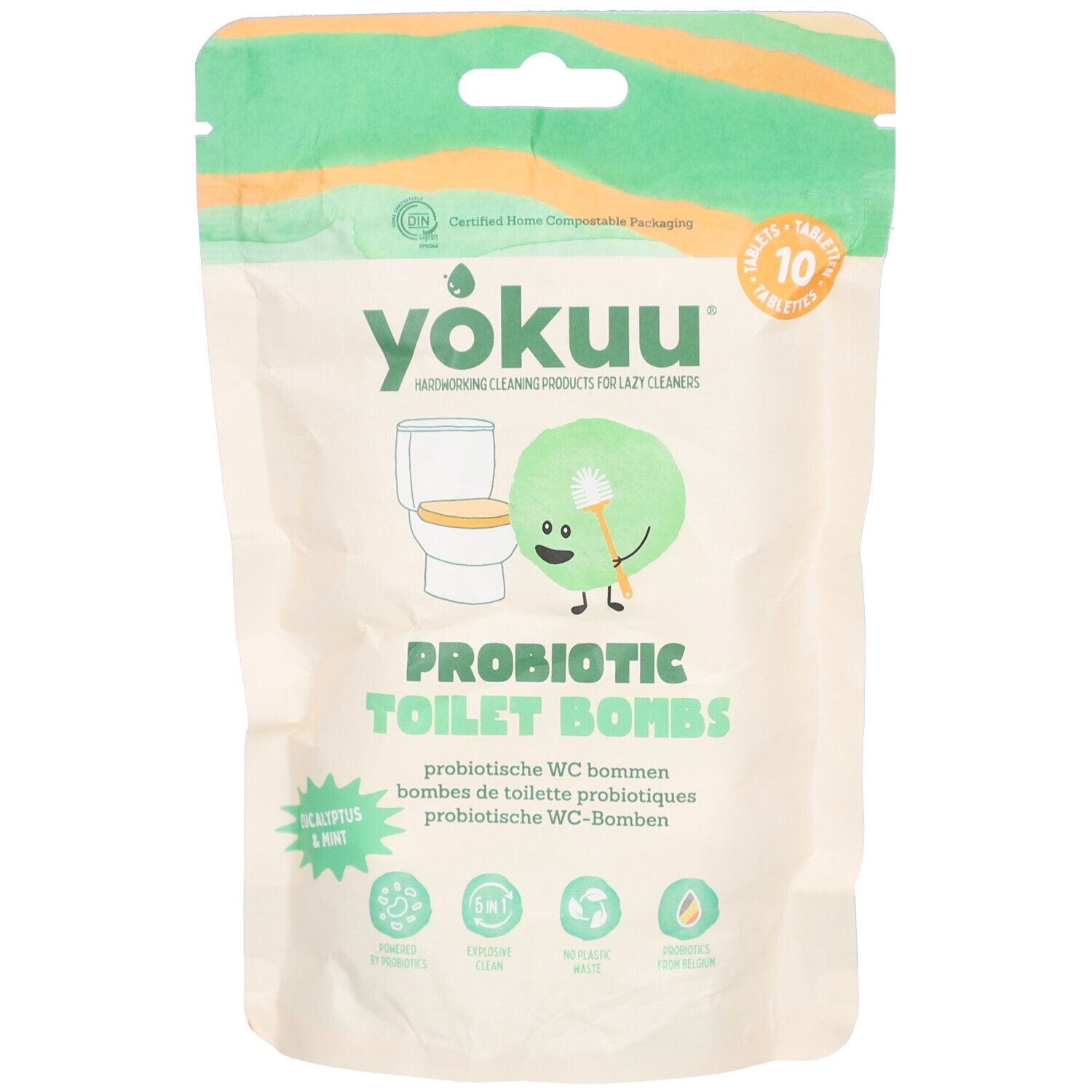 Yokuu Bombes Probiotiques pour WC Eucalyptus & Menthe Produit(S) Nettoyant(S) 10 pc(s)