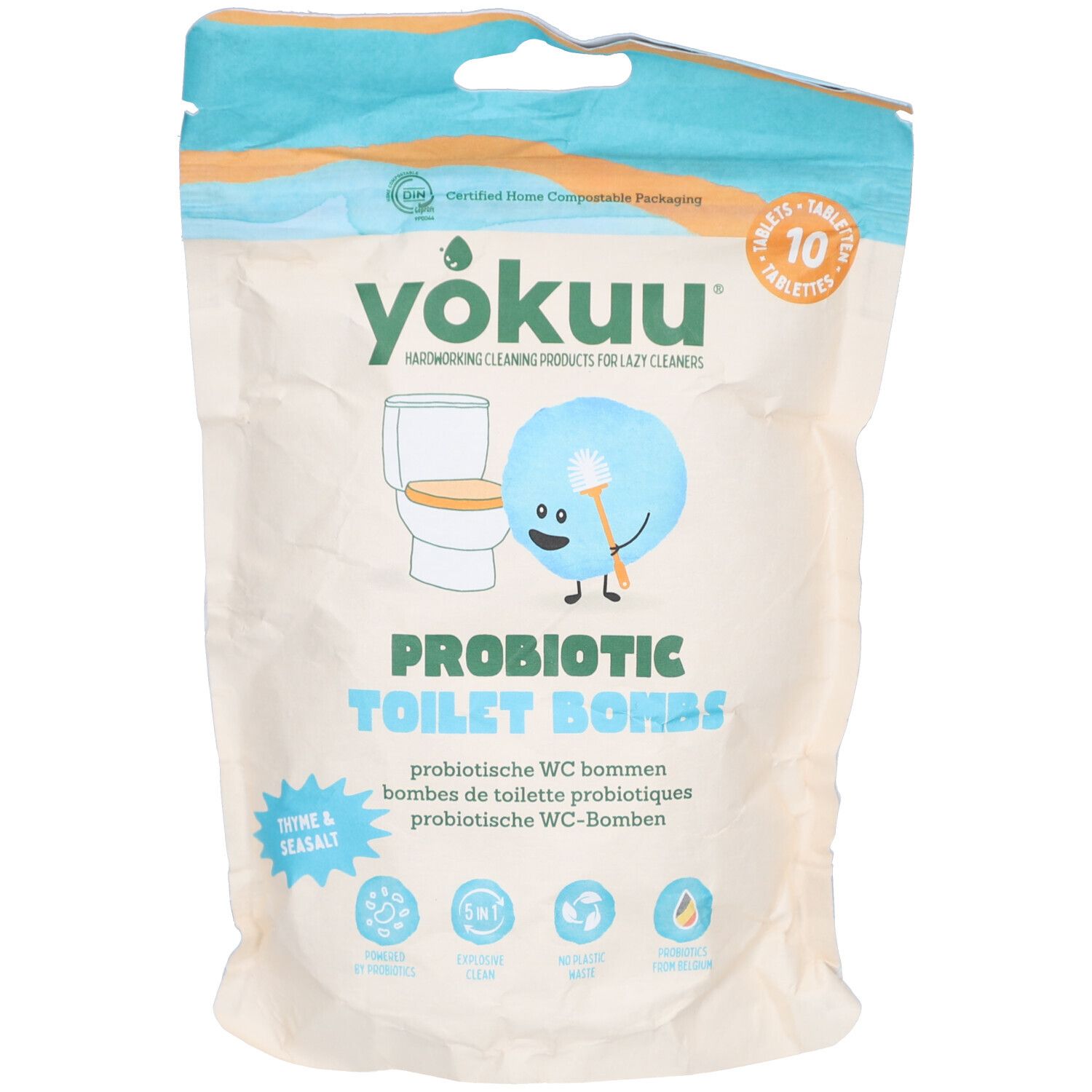 Yokuu Bombes Probiotiques pour WC Thym & Sel Marin Produit(S) Nettoyant(S) 10 pc(s)