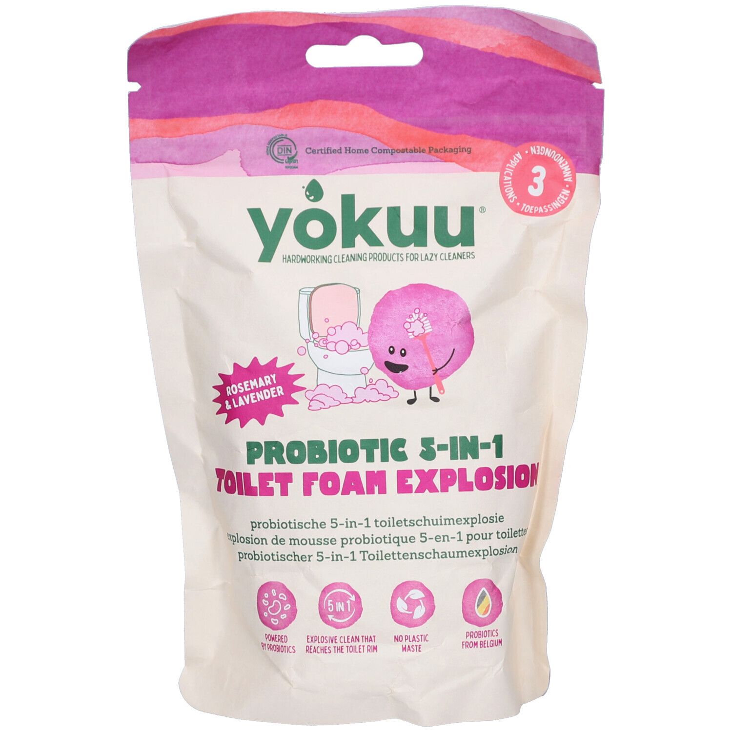 Yokuu Explosion de Mousse WC Probiotique Romarin & Lavande Produit(S) Nettoyant(S) 300 g