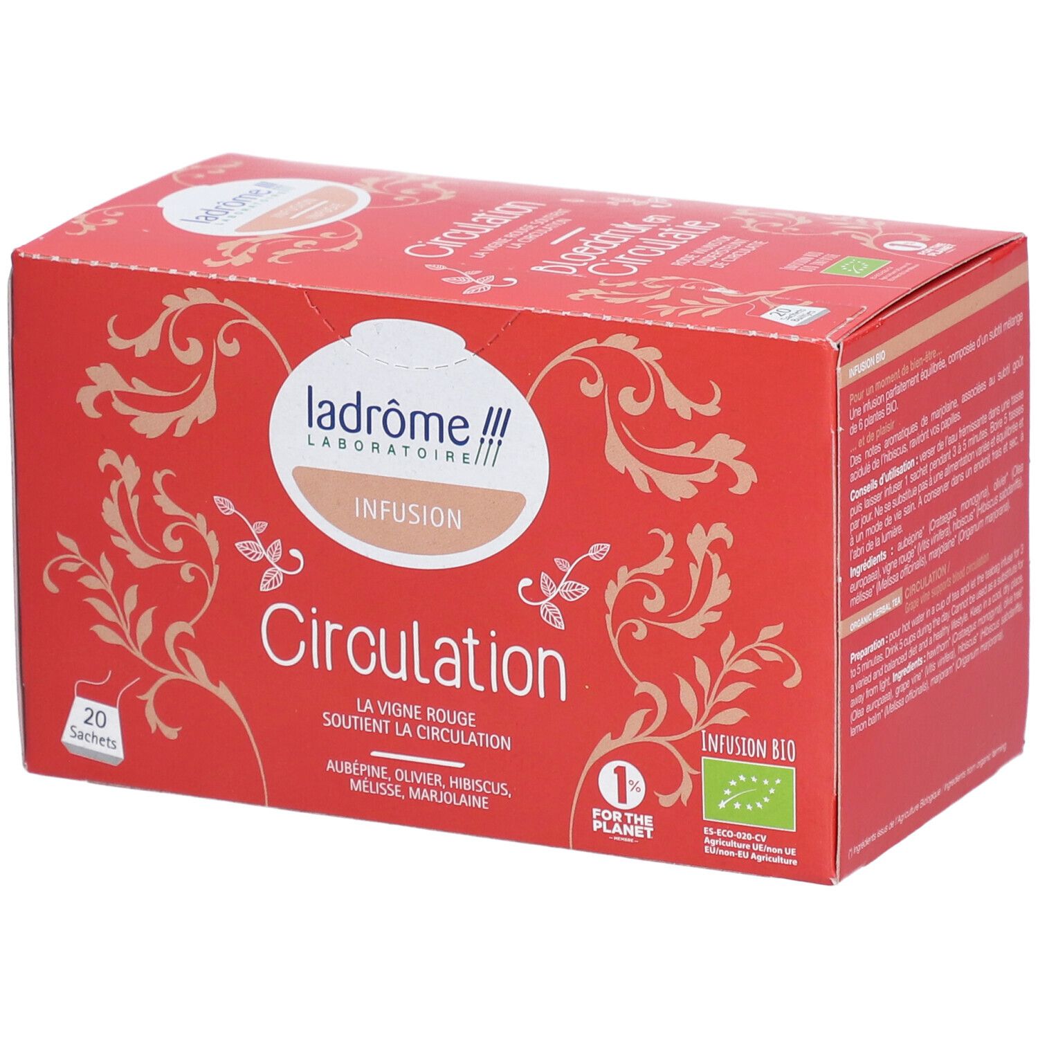 Ladrôme Infusion Circulation Bio Thé Instantané 20 Pc(S)