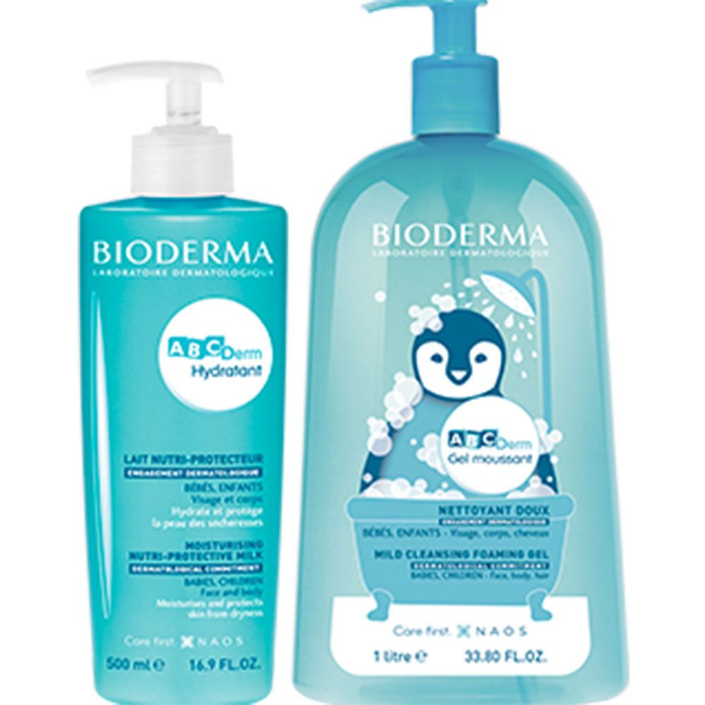 BIODERMA ABCDerm Hydratant + Gel nettoyant moussant Set(S) 1 pc(s)