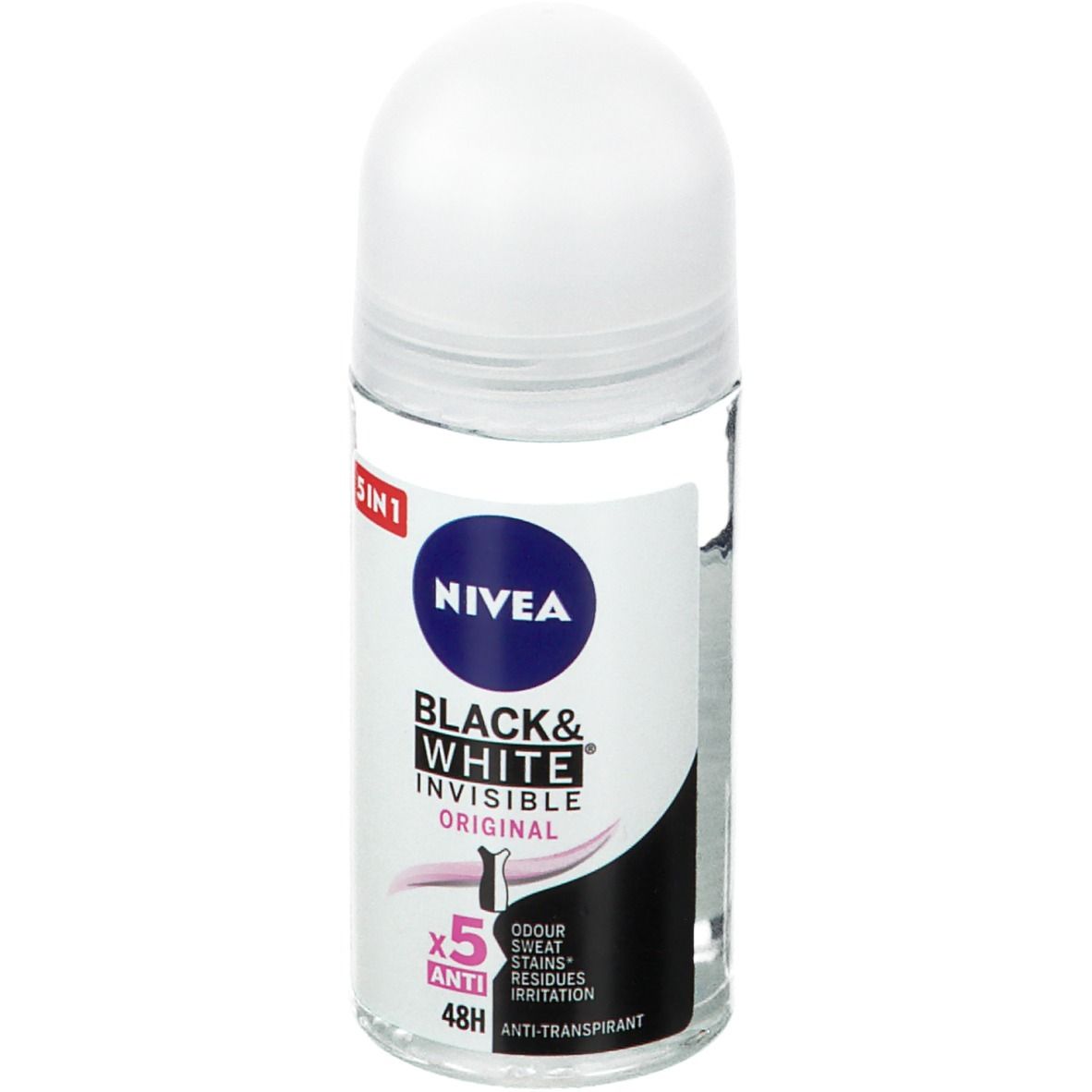 Nivea Black & White Invisible Original Déodorant Roll-On 48H 50 Ml