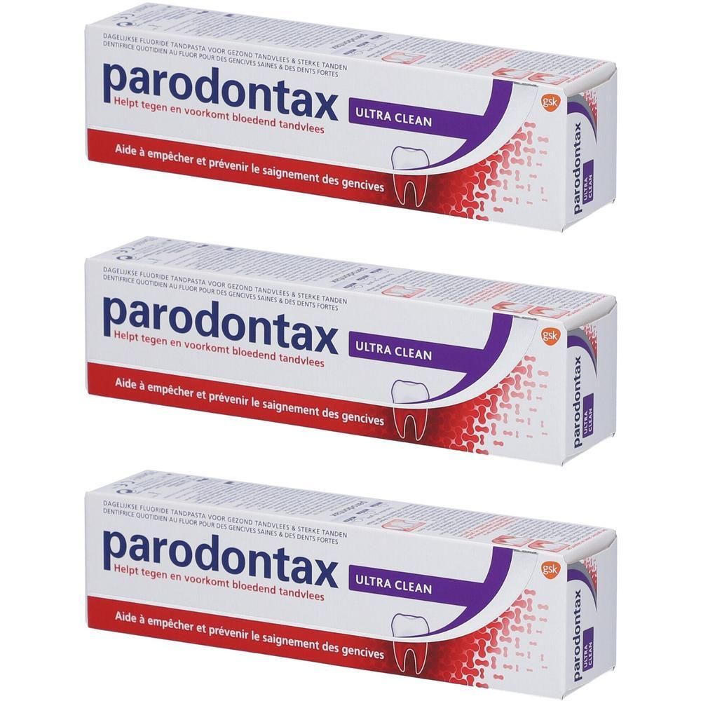 parodontax Ultra Clean Dentifrice au Fluor 3x75 ml Dentifrice(S)