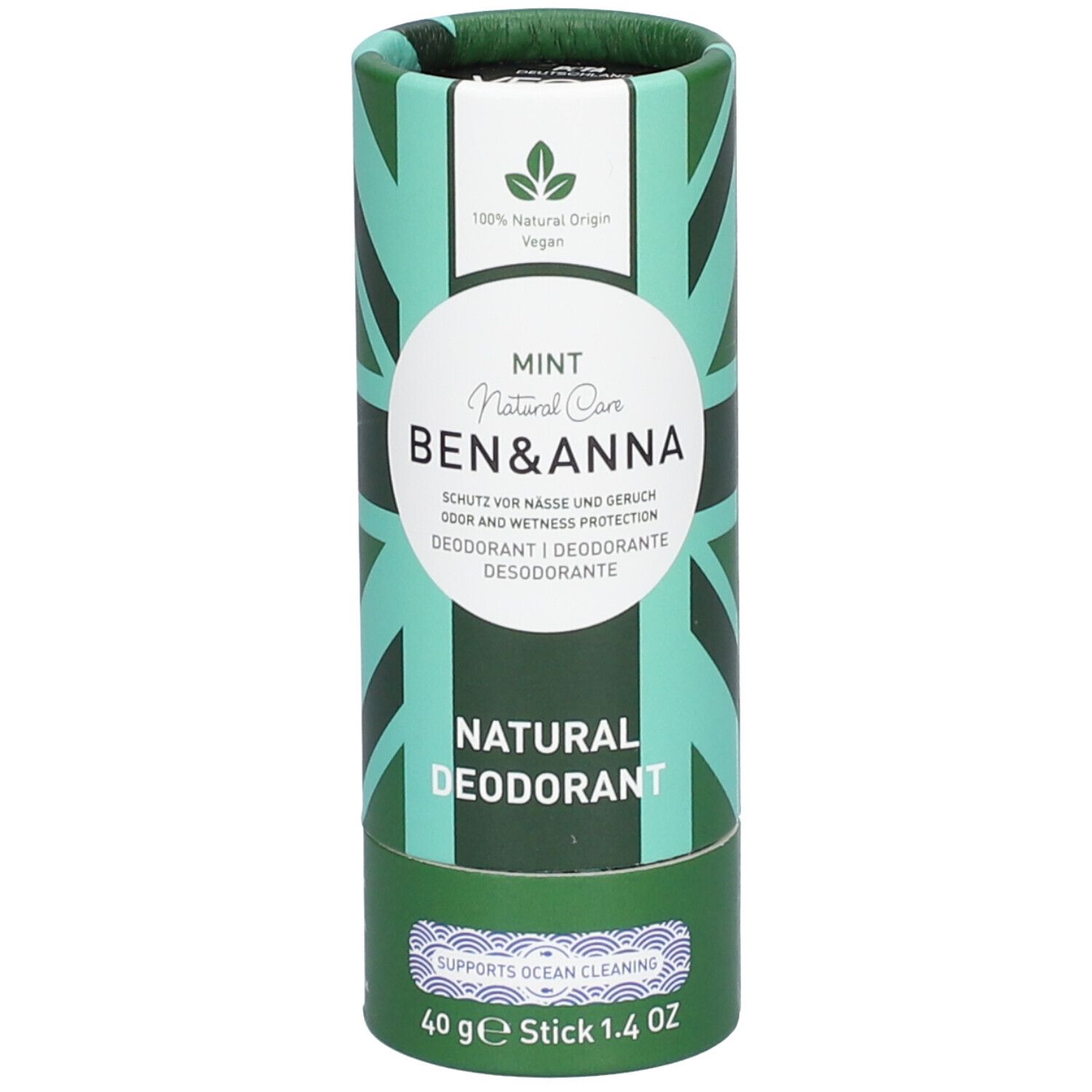 Ben & Anna - Déodorant Papertube Menthe Stick(S) 40 G